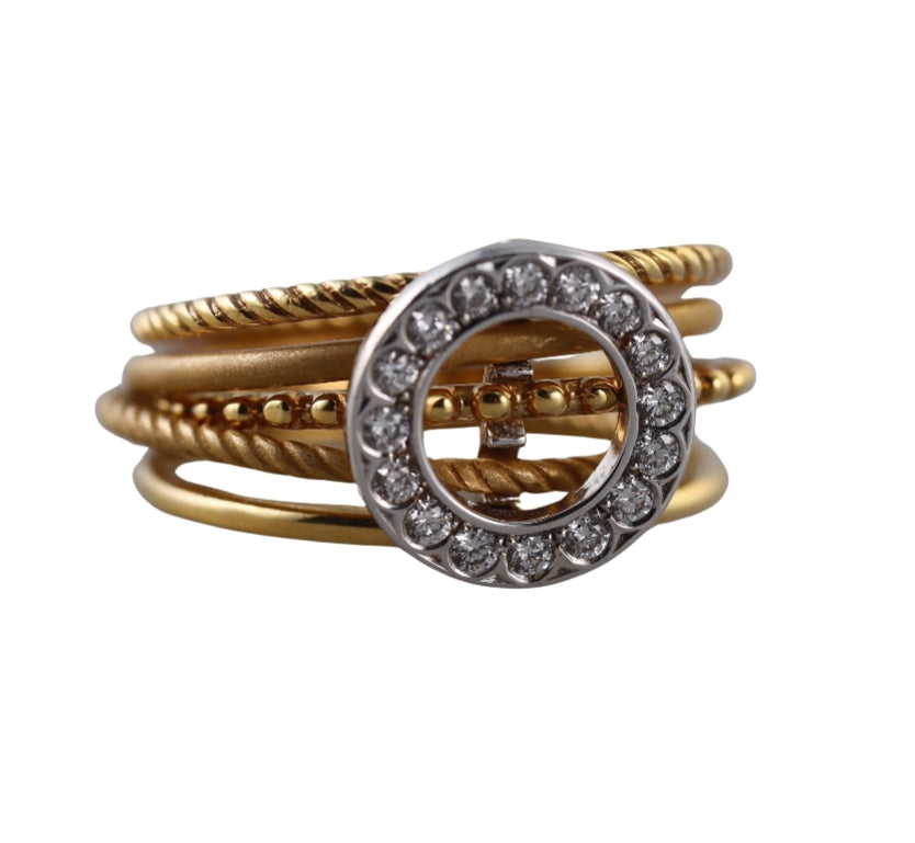 Carrera y Carrera Melodia Diamond Gold Ring