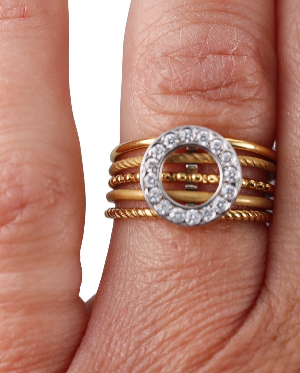 Carrera y Carrera Melodia Diamond Gold Ring