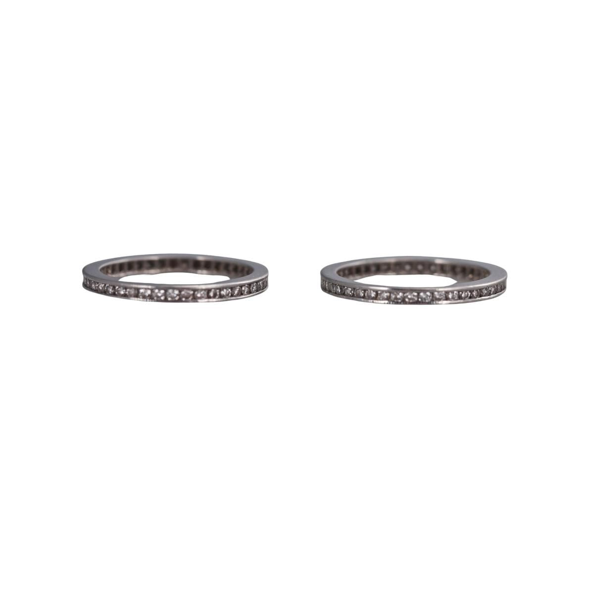 Platinum Diamond Eternity Band Ring Set