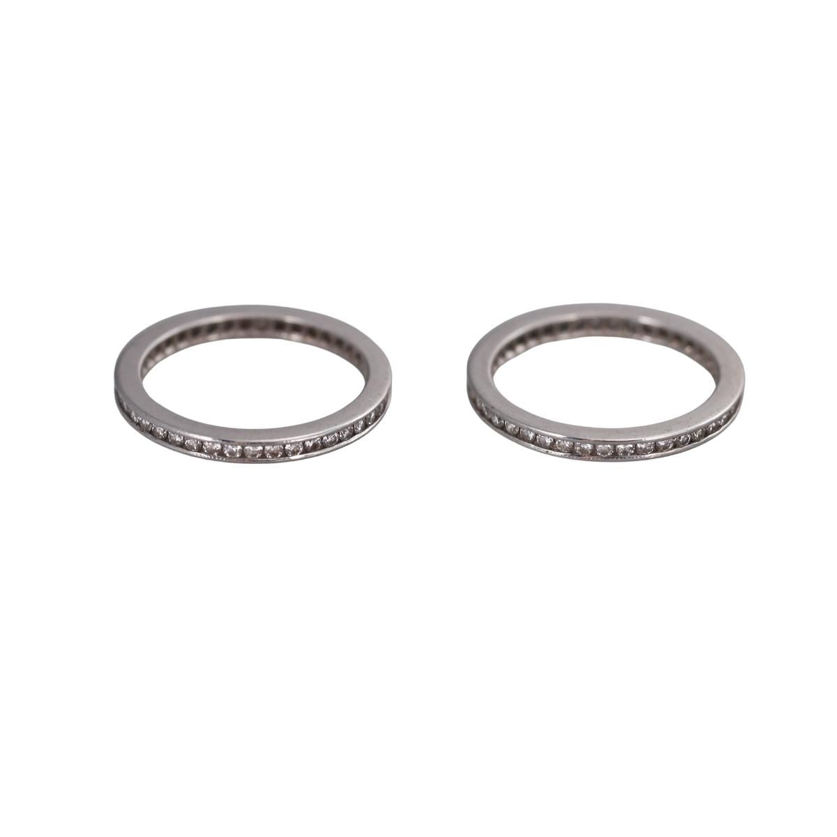 Platinum Diamond Eternity Band Ring Set