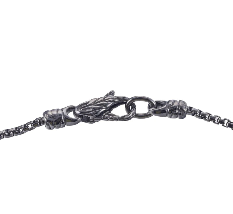 John Hardy Modern Chain Rhodium Sterling Silver Diamond Pendant Necklace OG-2616