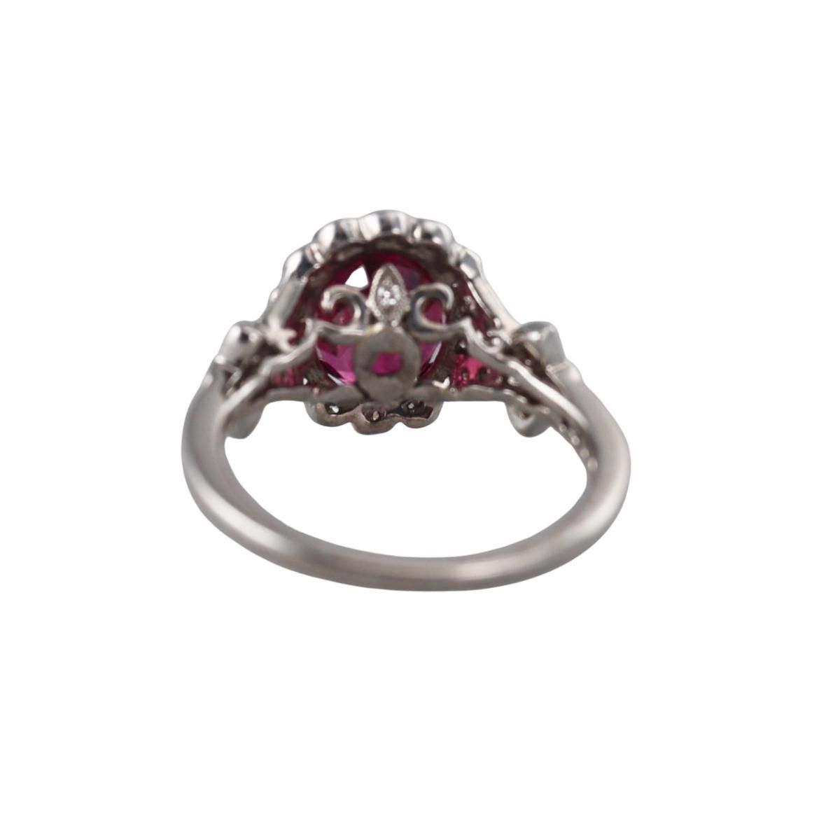 14k Gold Diamond Rhodolite Ring