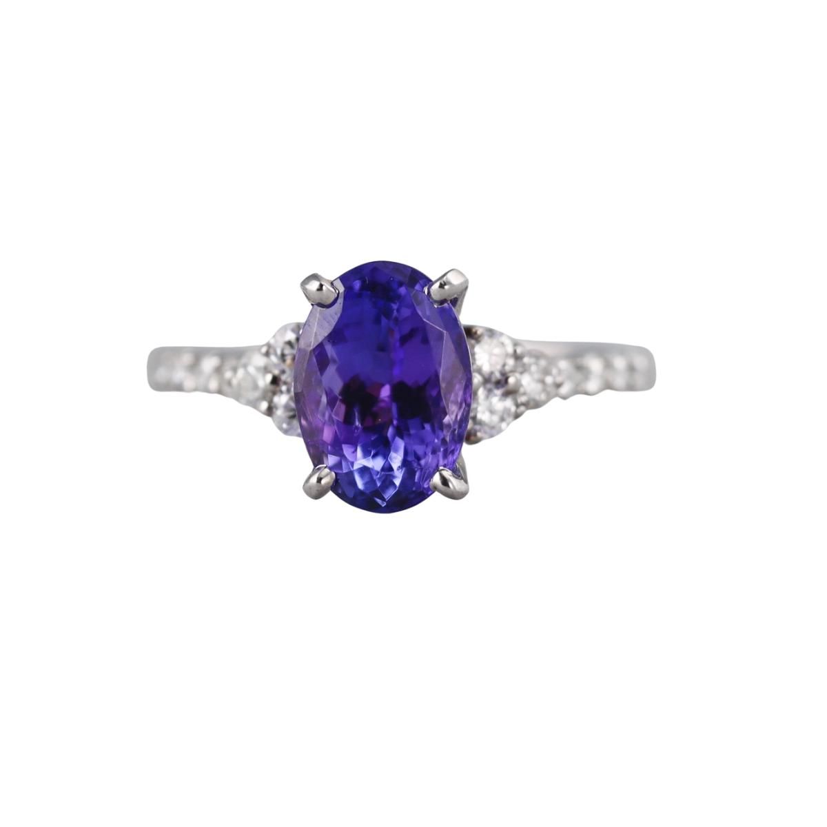 2.88ct Tanzanite Diamond 14k Gold Ring
