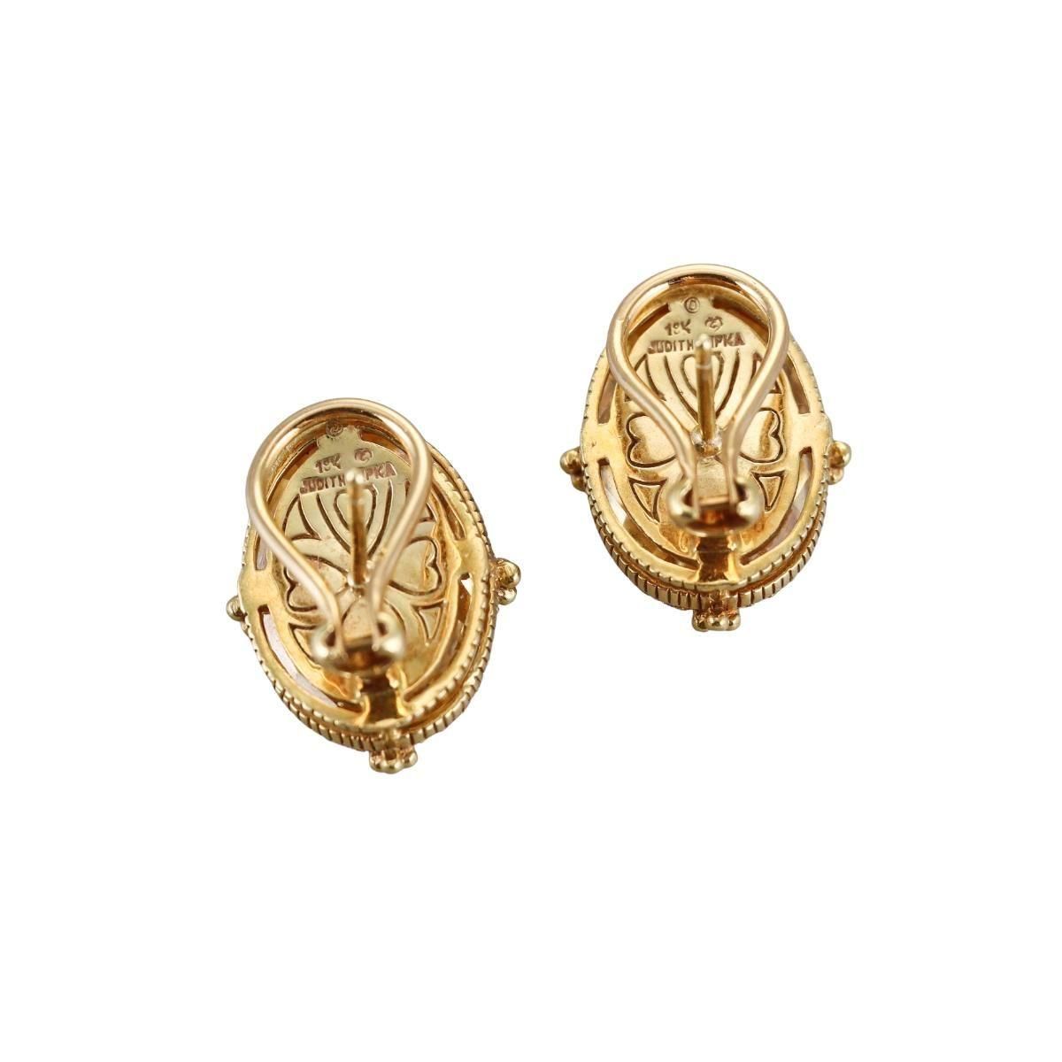 Judith Ripka Canary Crystal Diamond 18k Gold Earrings