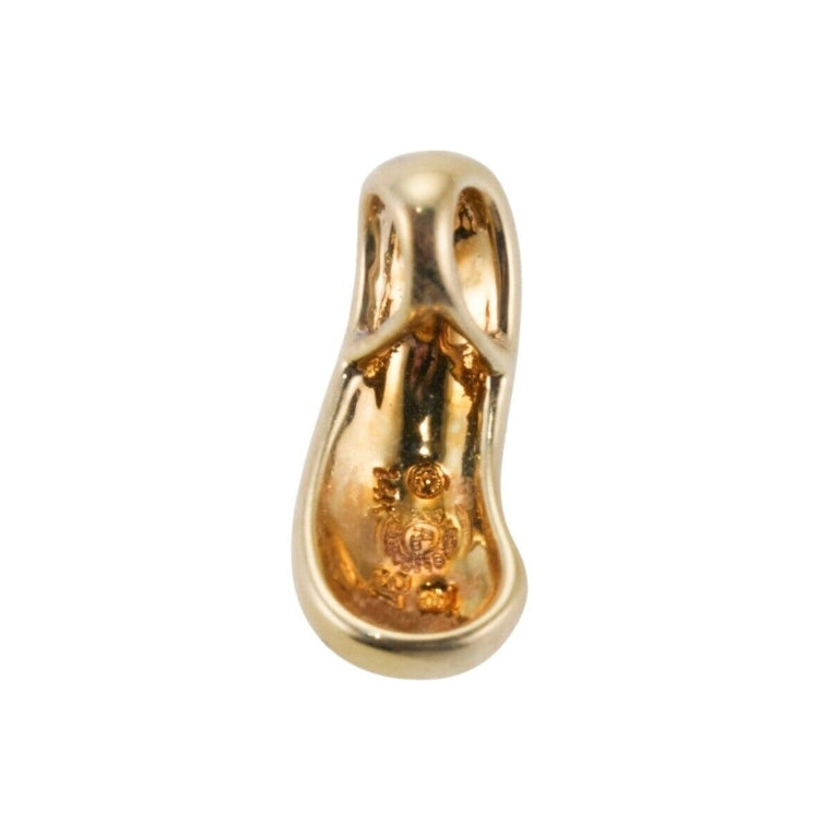 Asch Grossbardt Inlay Gemstone Gold Wave Pendant