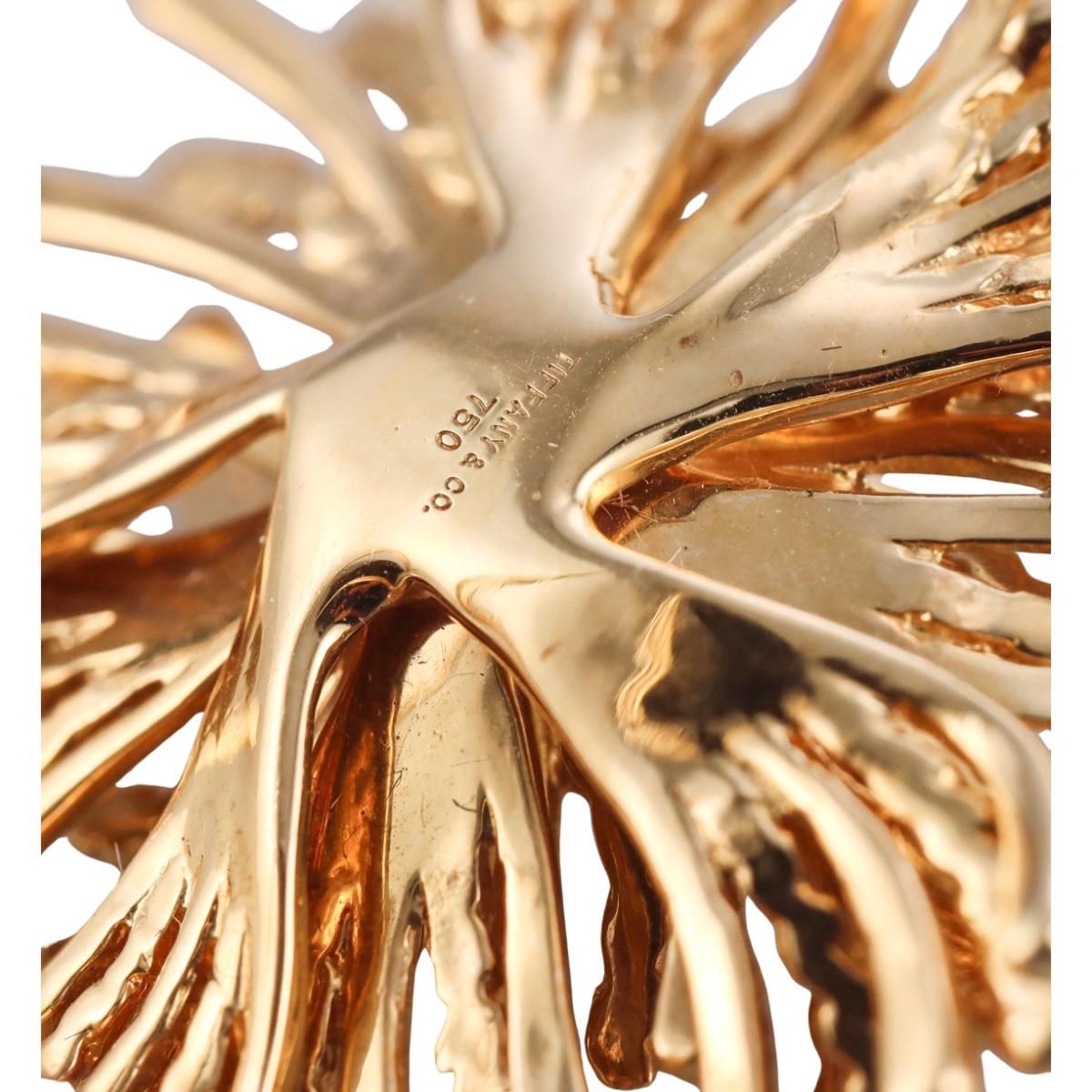 Tiffany & Co Anemone 18k Yellow Gold Brooch