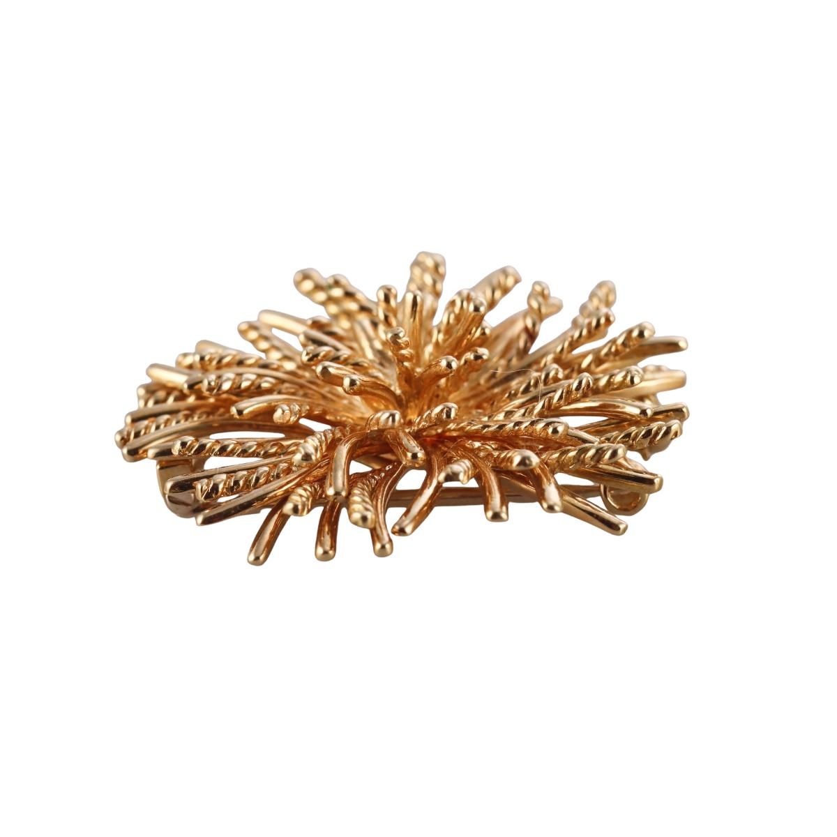 Tiffany & Co Anemone 18k Yellow Gold Brooch