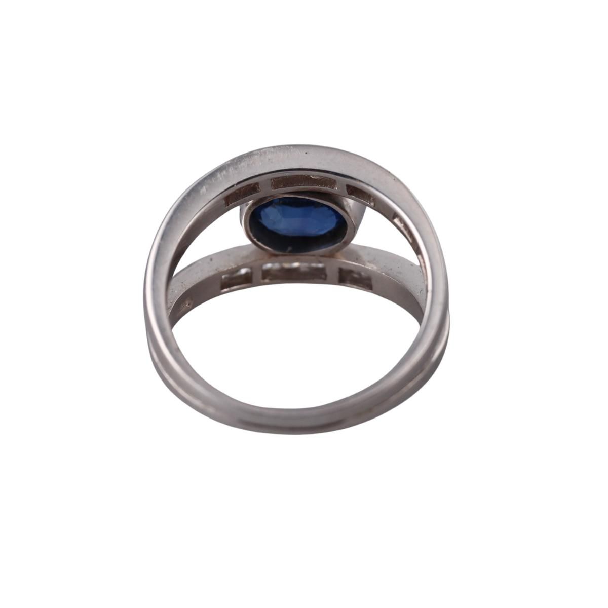 1.74ct Sapphire Diamond Gold Ring