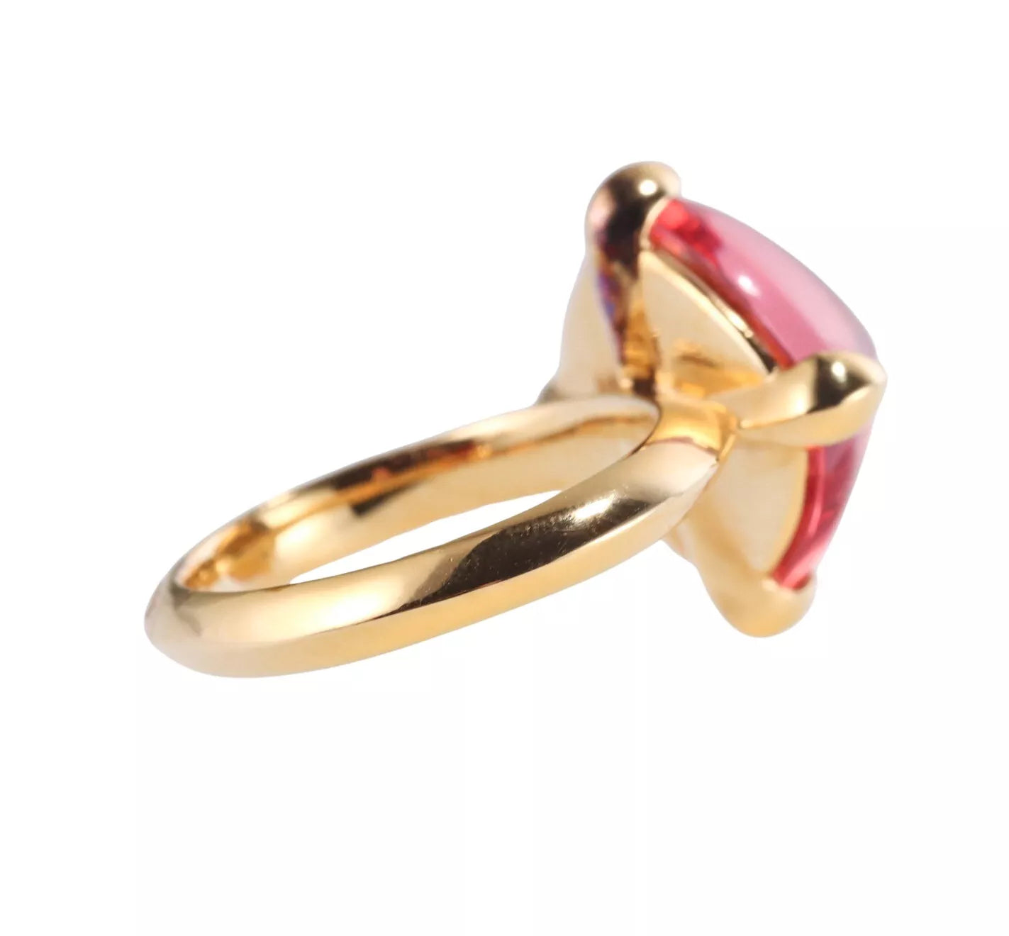 Baccarat Gold Plated Sterling Silver Tourmaline Crystal Medicis Ring