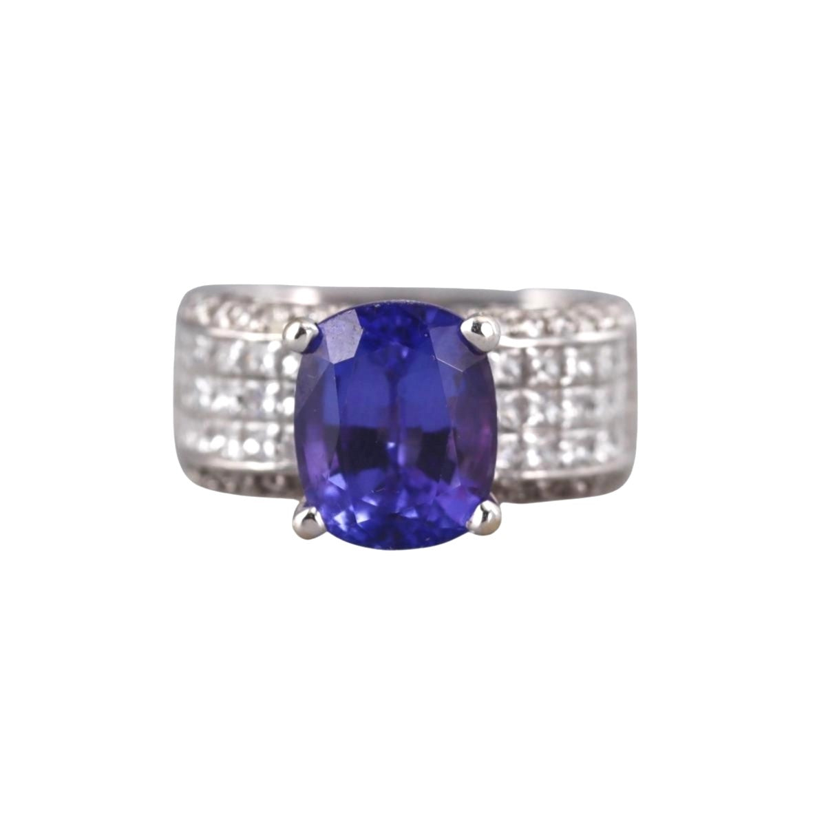 5.36ct Tanzanite Diamond 18k Gold Ring