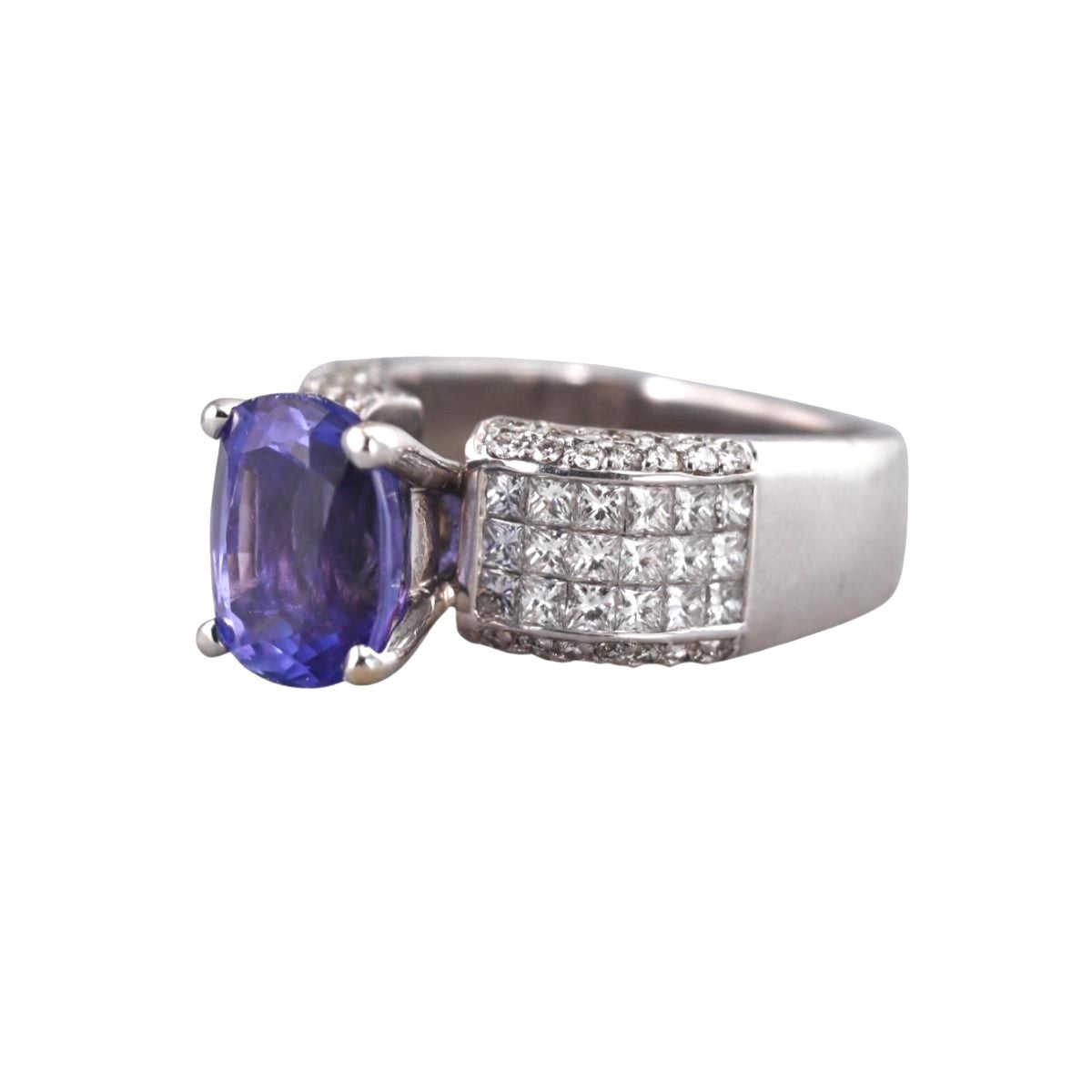 5.36ct Tanzanite Diamond 18k Gold Ring