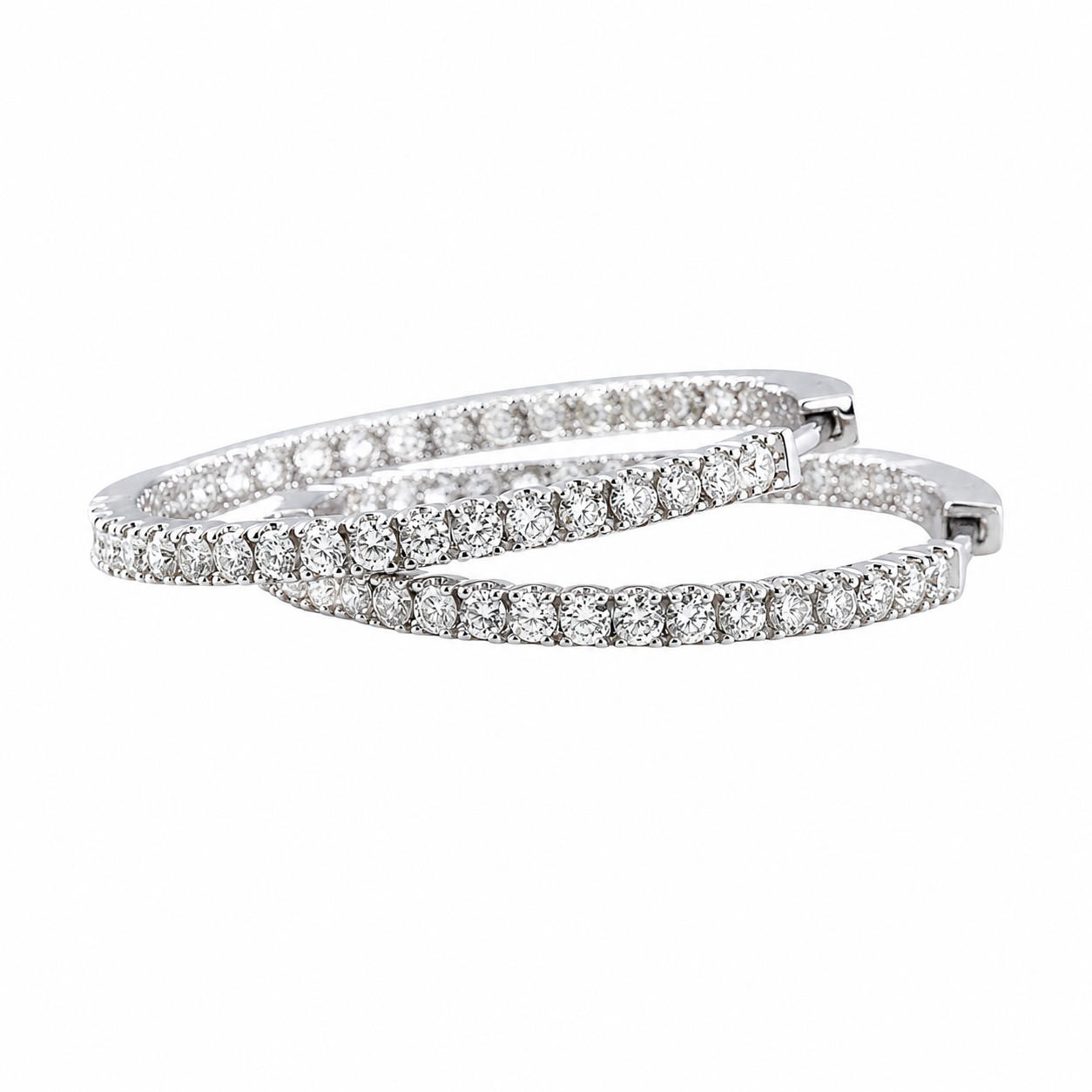 Diamond Gold Hoop Earrings