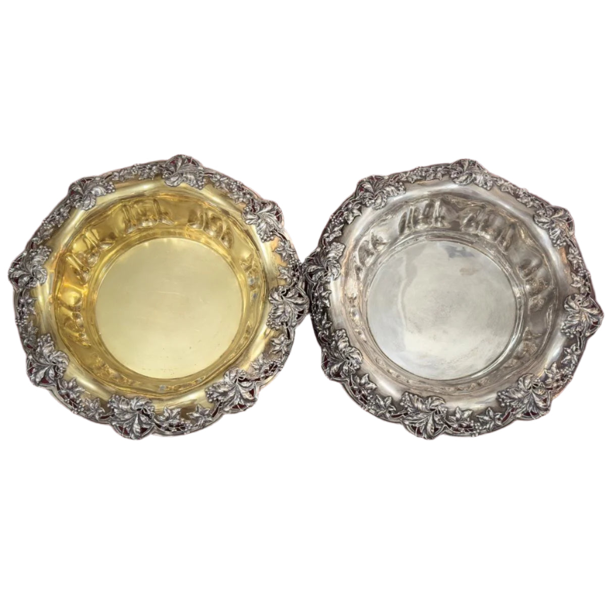 Antique Tiffany & Co Makers Sterling Silver Matching Bowl Set of 2