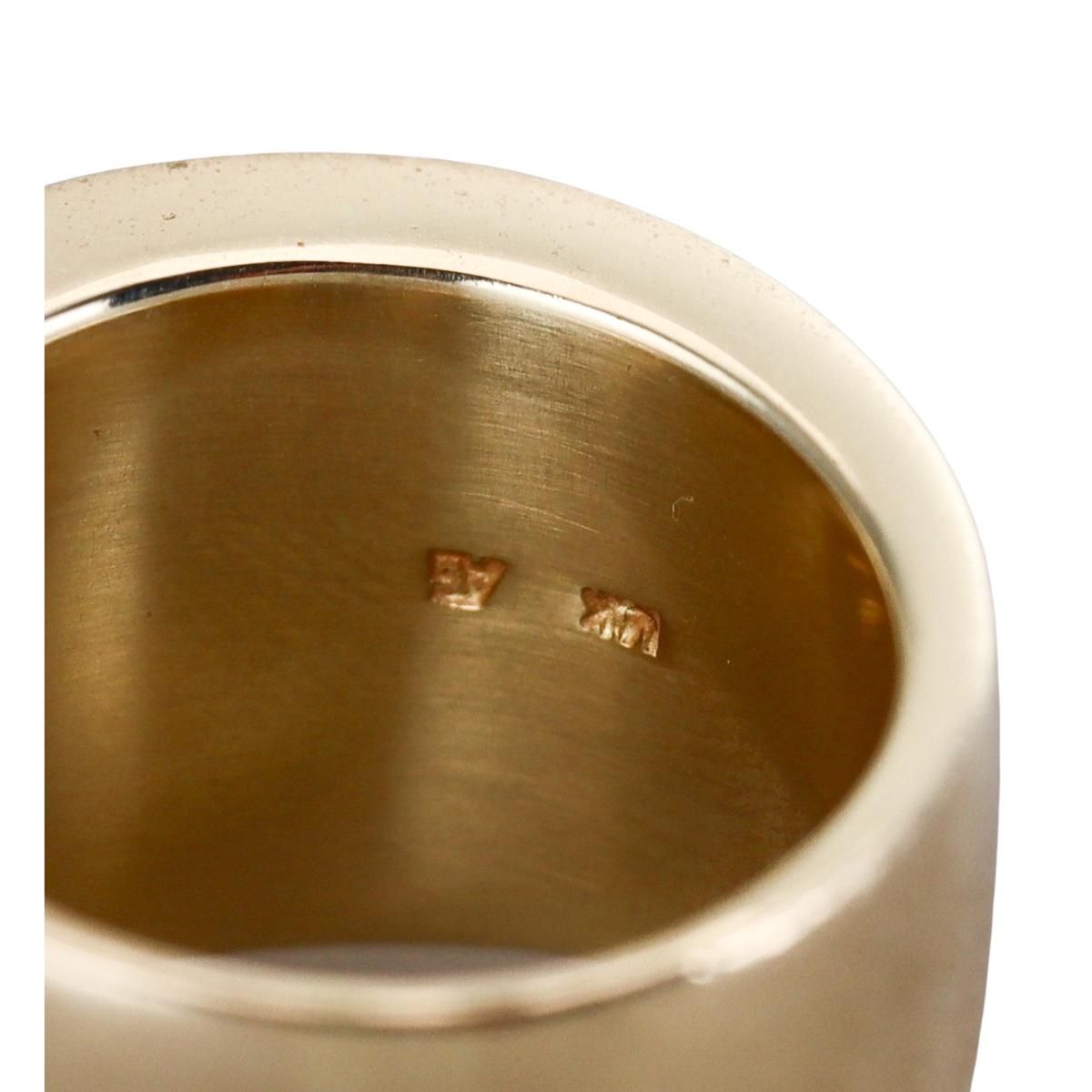Asch Crossbardt 14k Gold Inlay Gemstone Ring