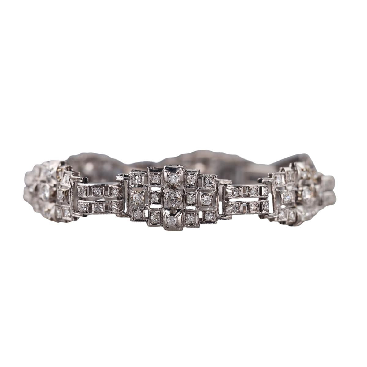Art Deco Platinum 2.50ctw Diamond Bracelet