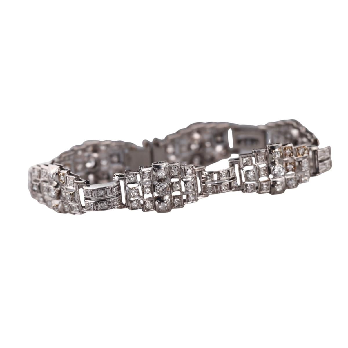 Art Deco Platinum 2.50ctw Diamond Bracelet