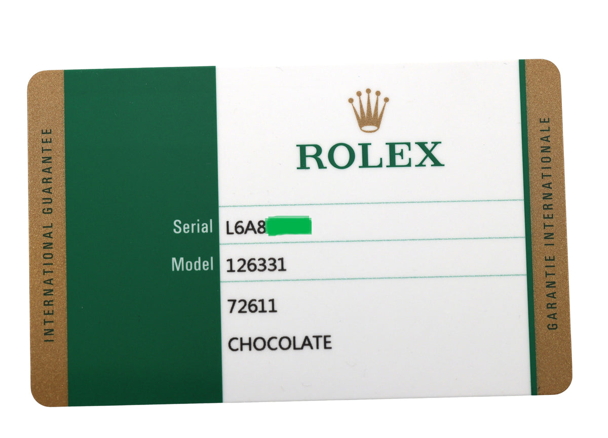 Rolex Datejust 41 Chocolate Dial Two Tone Rose Gold Steel Watch ref. 126331
