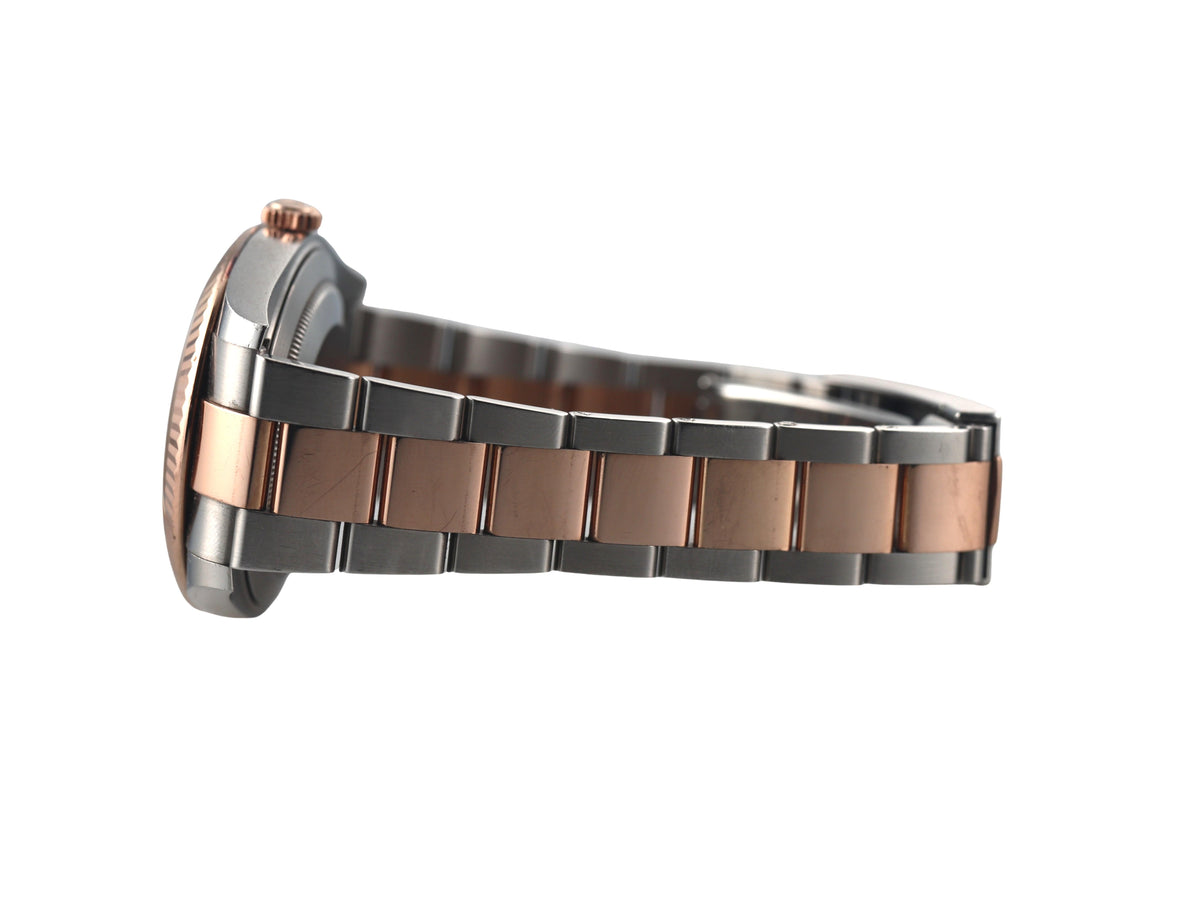 Rolex Datejust 41 Chocolate Dial Two Tone Rose Gold Steel Watch ref. 126331