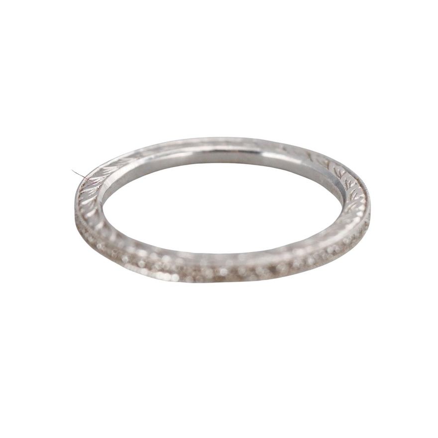 18k Gold Diamond Thin Wedding Band Ring