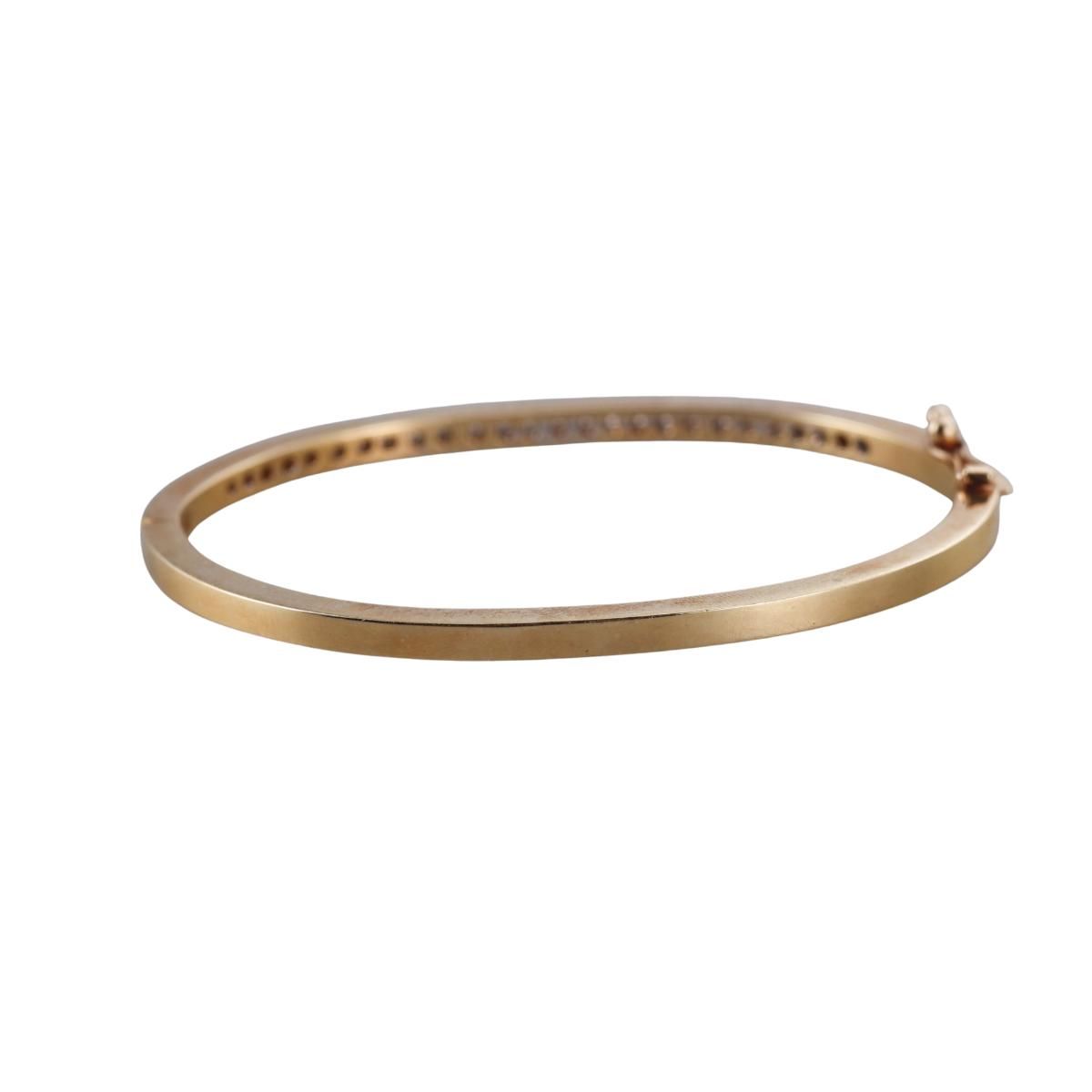 18k Gold Diamond Bangle Bracelet