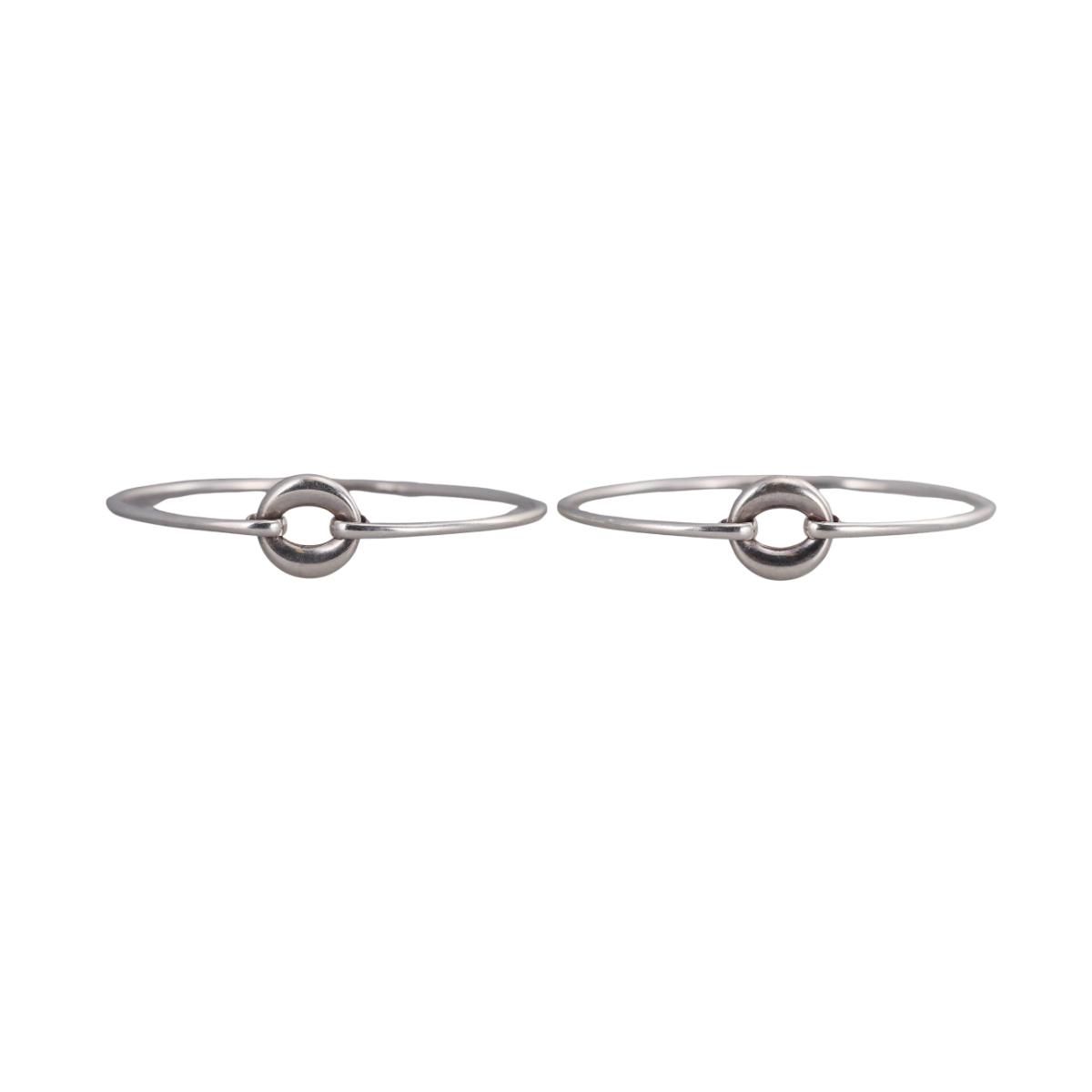 Tiffany & Co Elsa Peretti Sevillana O Sterling Silver Bracelet Set of 2