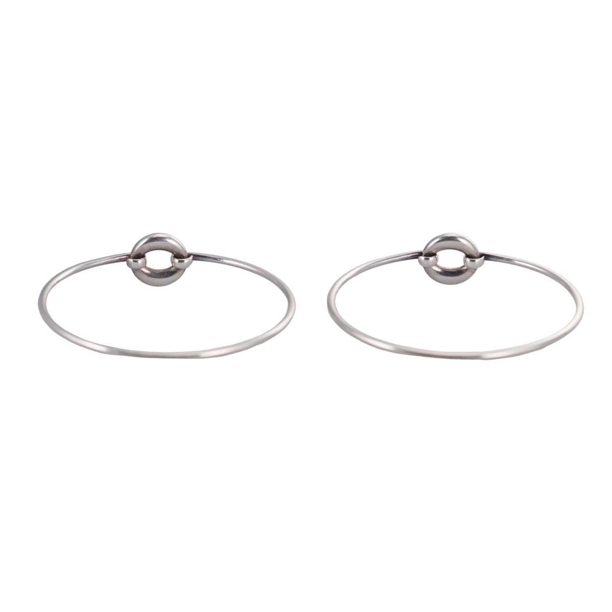 Tiffany & Co Elsa Peretti Sevillana O Sterling Silver Bracelet Set of 2