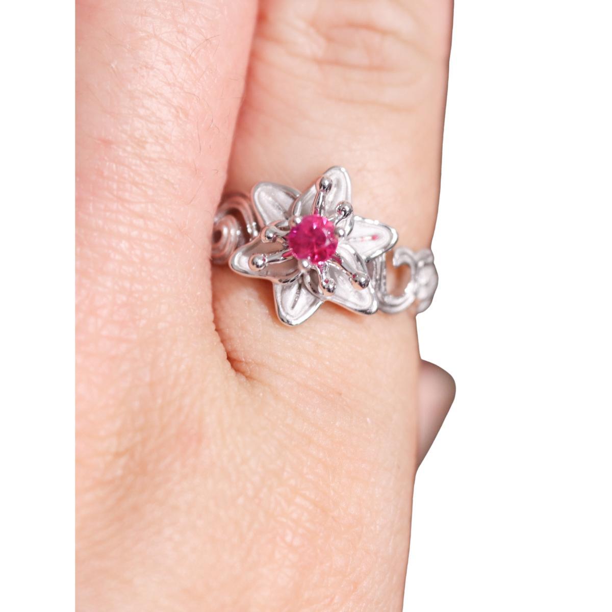 18k Gold Carrera Y Carrera Ruby Flower Ring