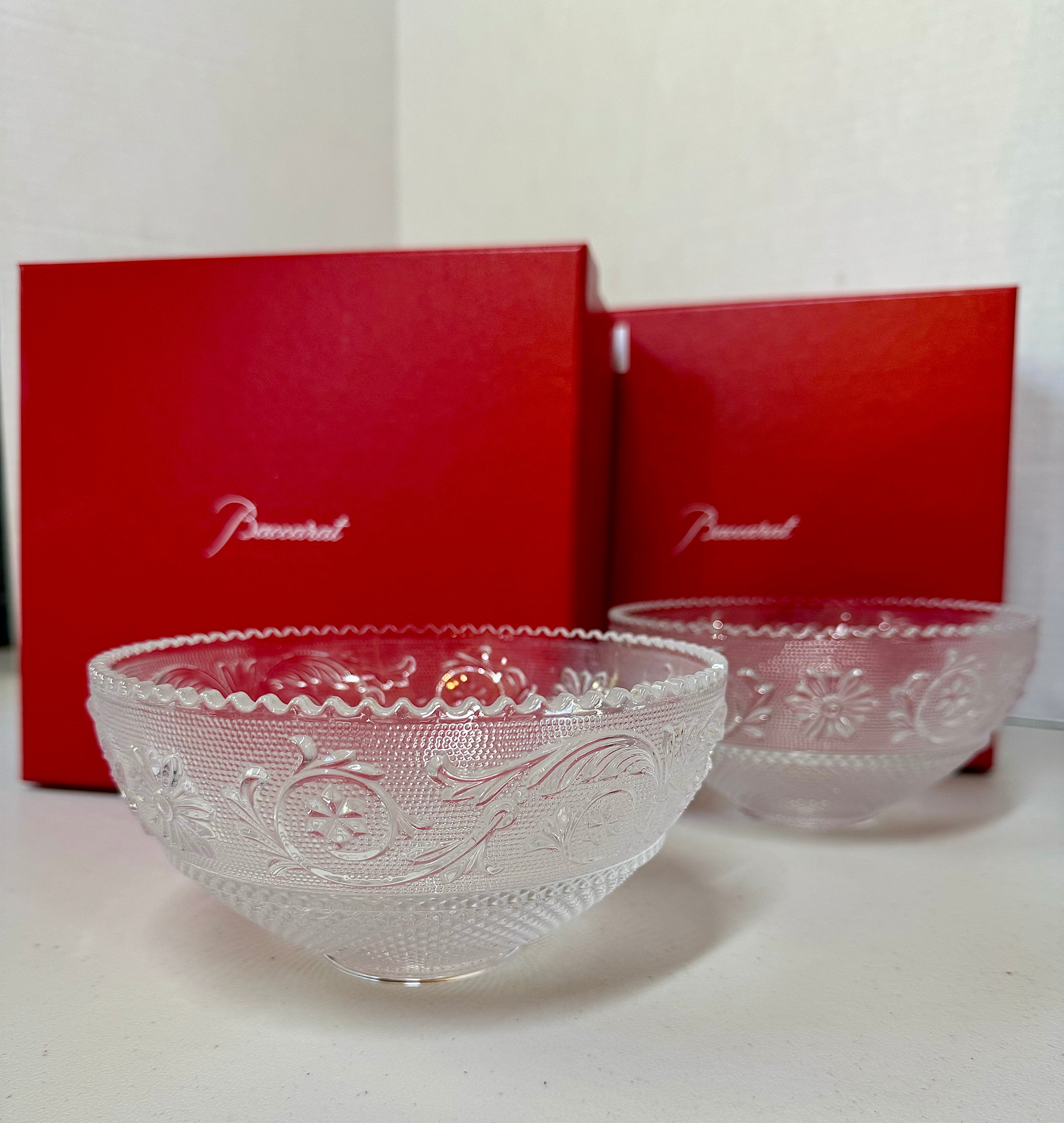 Baccarat Crystal Arabesque Bowl Set of 2 2802221