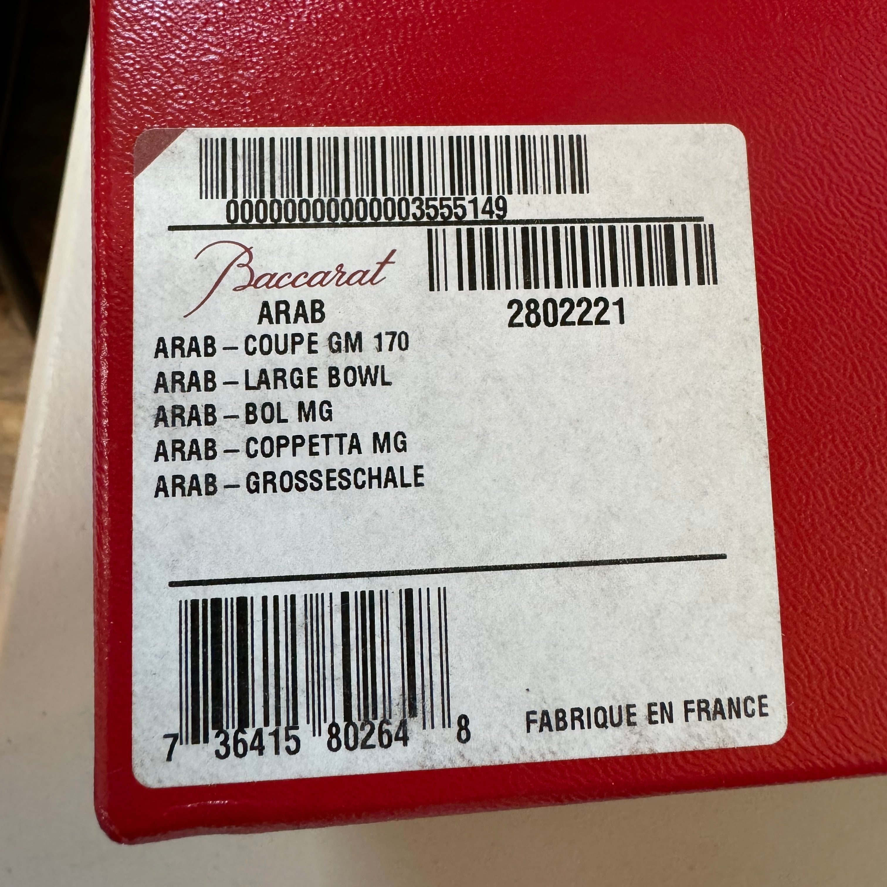 Baccarat Crystal Arabesque Bowl Set of 2 2802221