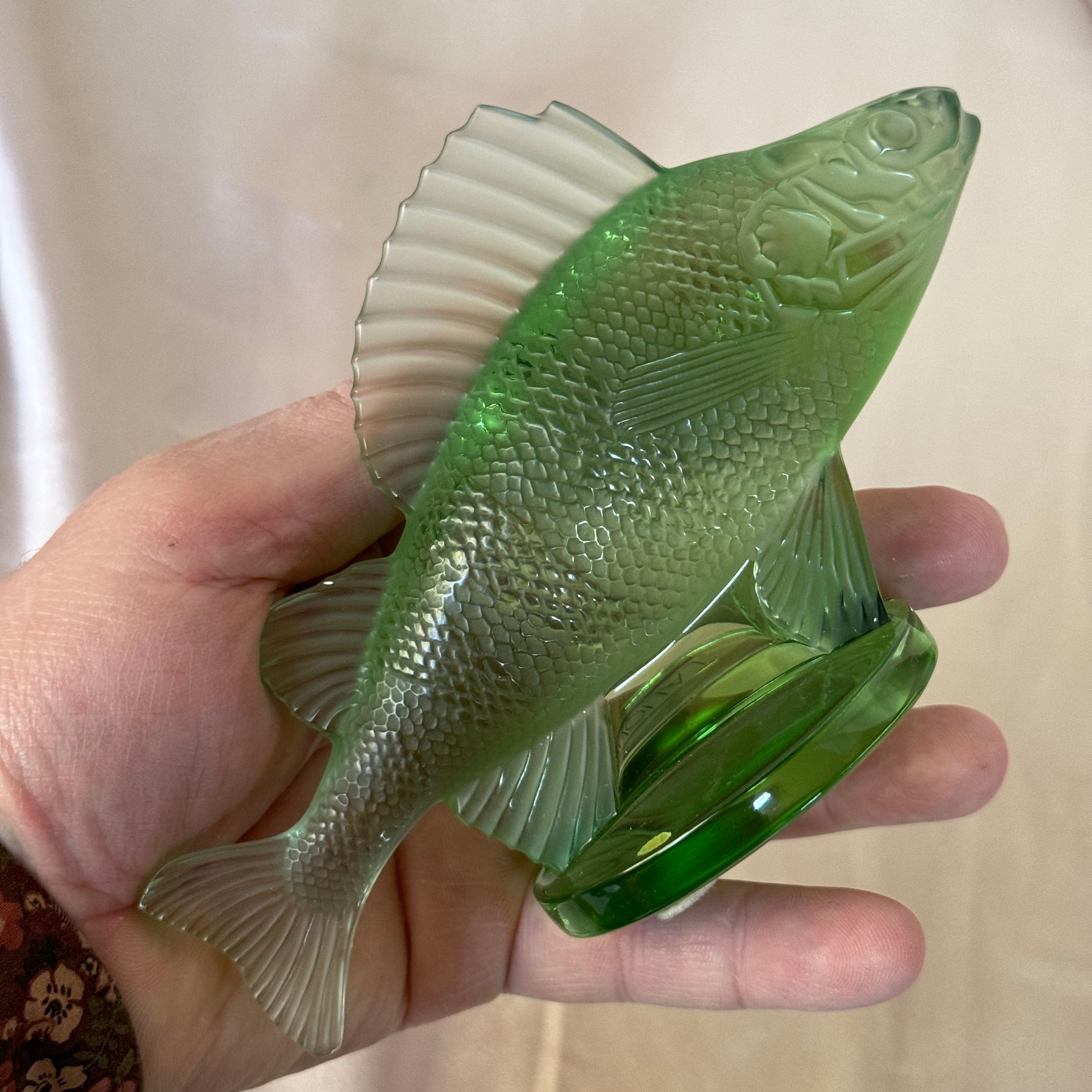 Lalique Crystal Perch Fish Figurine 1183600