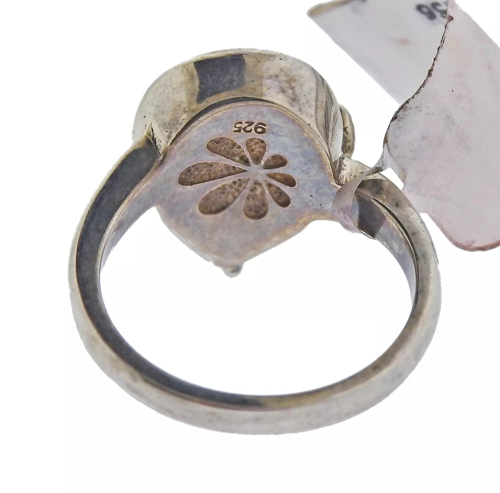 Marahlago Sterling Silver Larimar White Sapphire Daria Ring Retail $252 #44