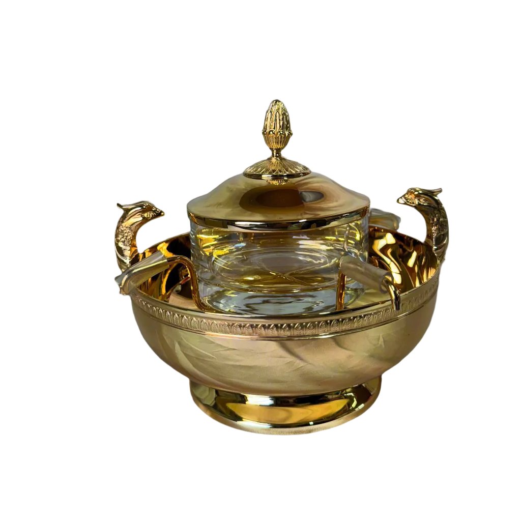 Christofle Malmaison Gold Plate Caviar Serving Set Large 4724575