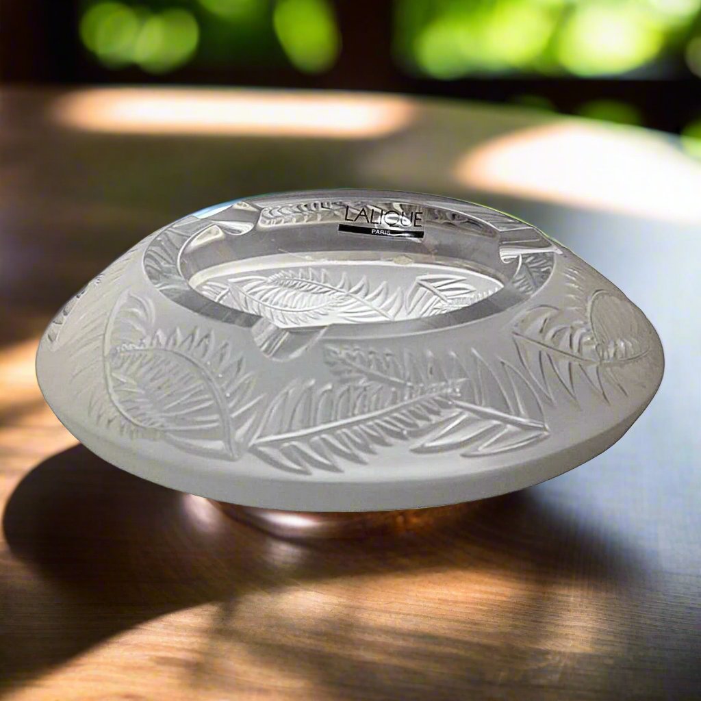 Lalique Crystal Fougeres Ashtray 1077000