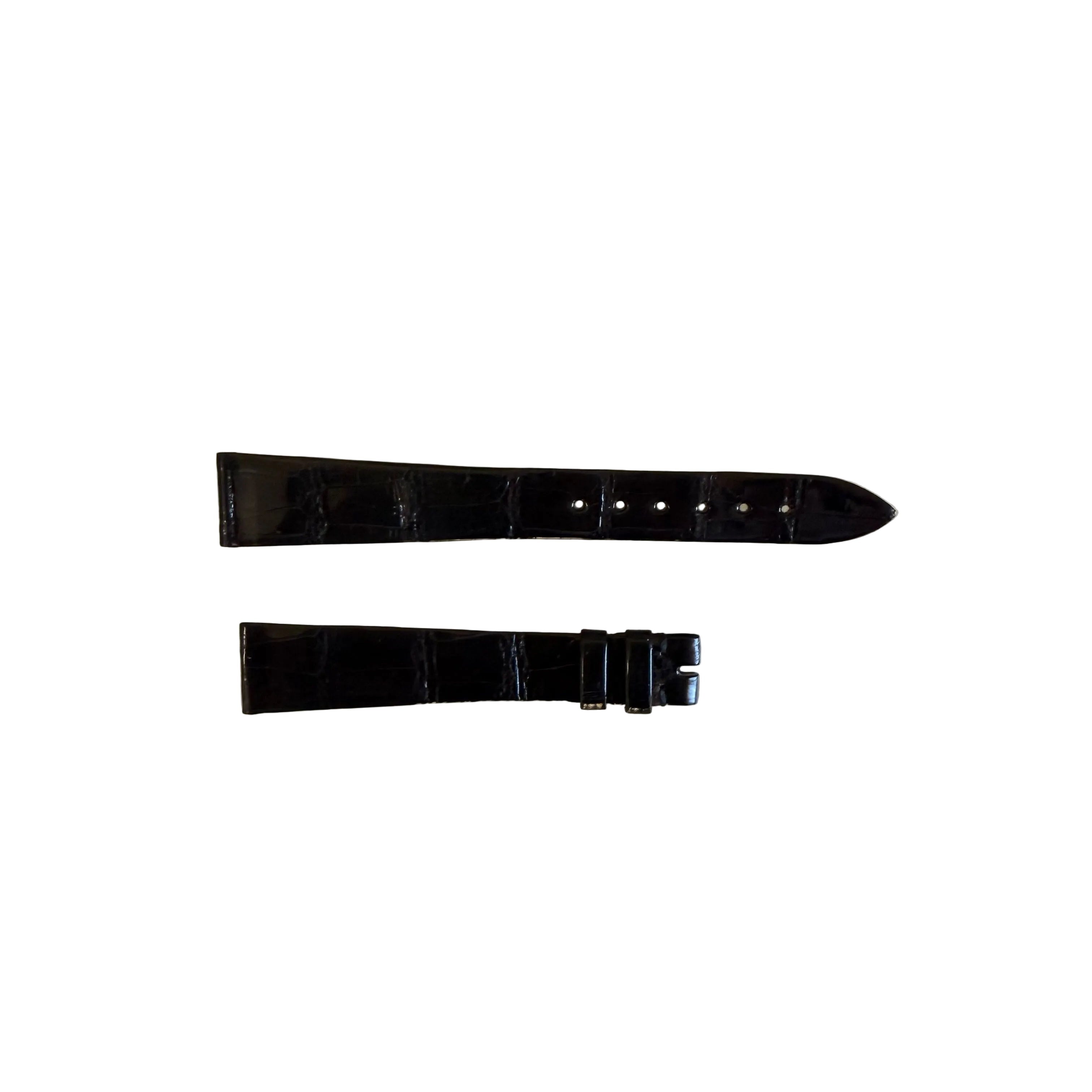 Authentic Audemars Piguet Alligator Black Shiny Watch Band Strap 18mm