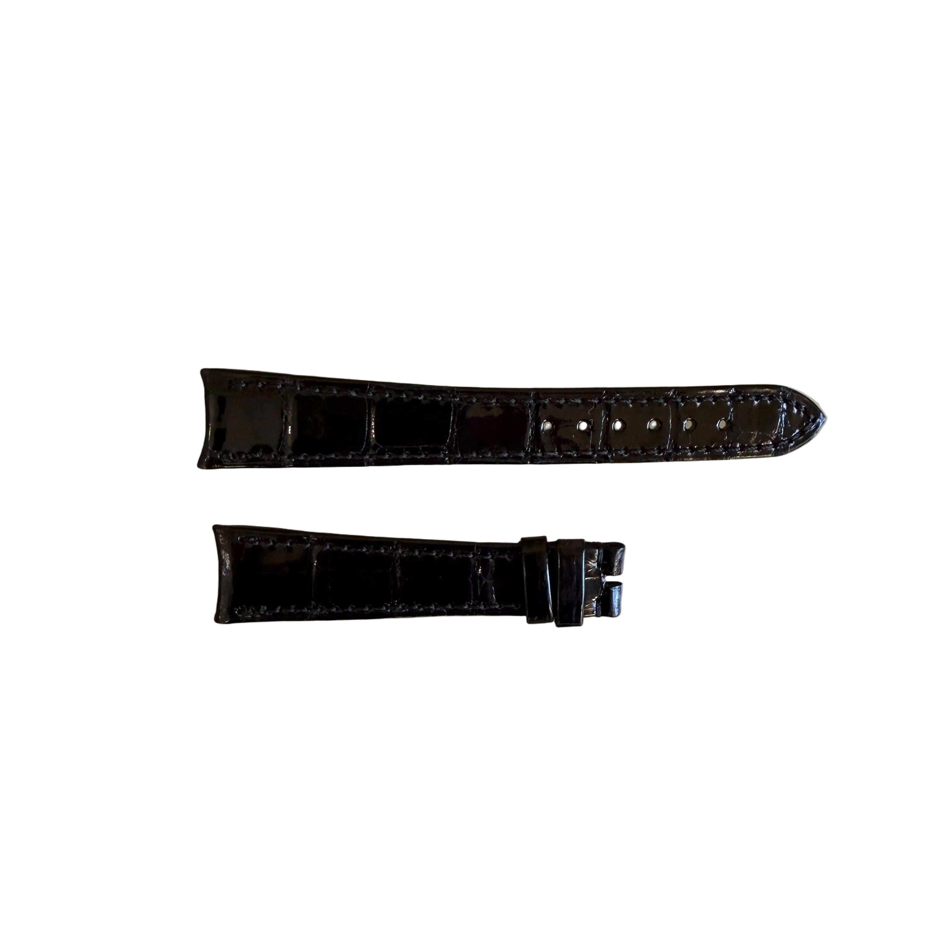 Authentic Audemars Piguet Black Crocodile Shiny Watch Band Strap 18.5mm