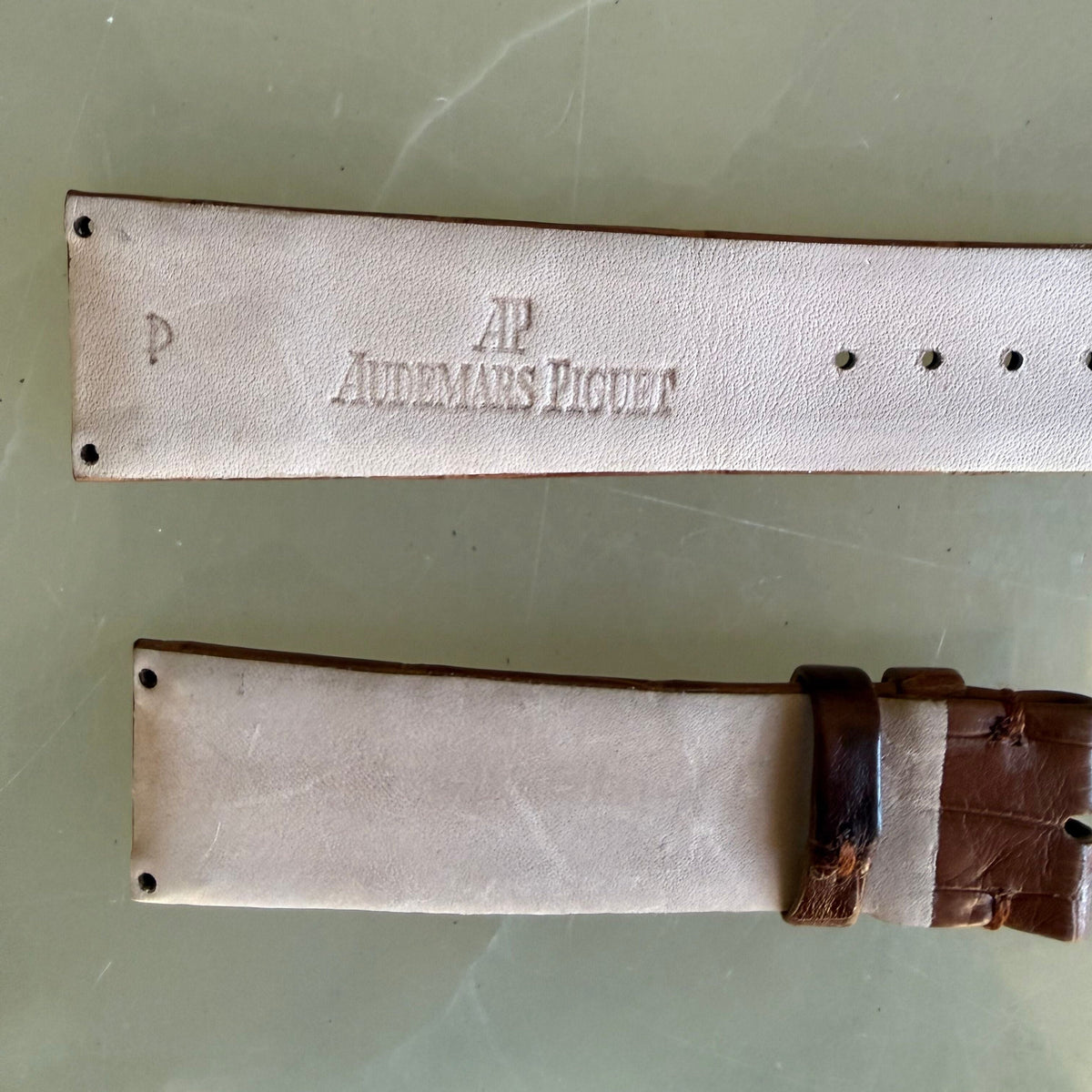 Authentic Audemars Piguet Brown Alligator Watch Band Strap 17mm