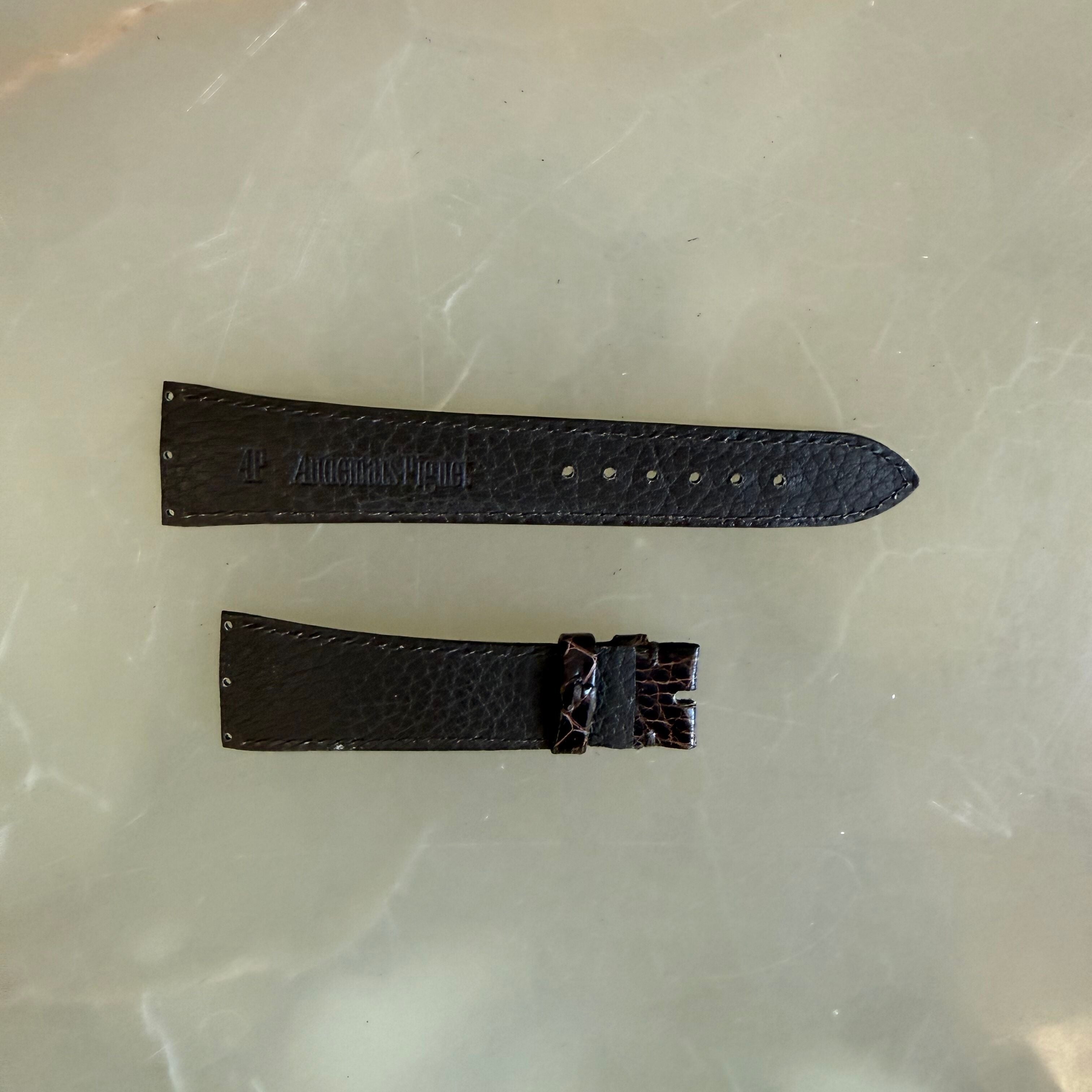 Authentic Audemars Piguet Brown Alligator Watch Band Strap 18mm