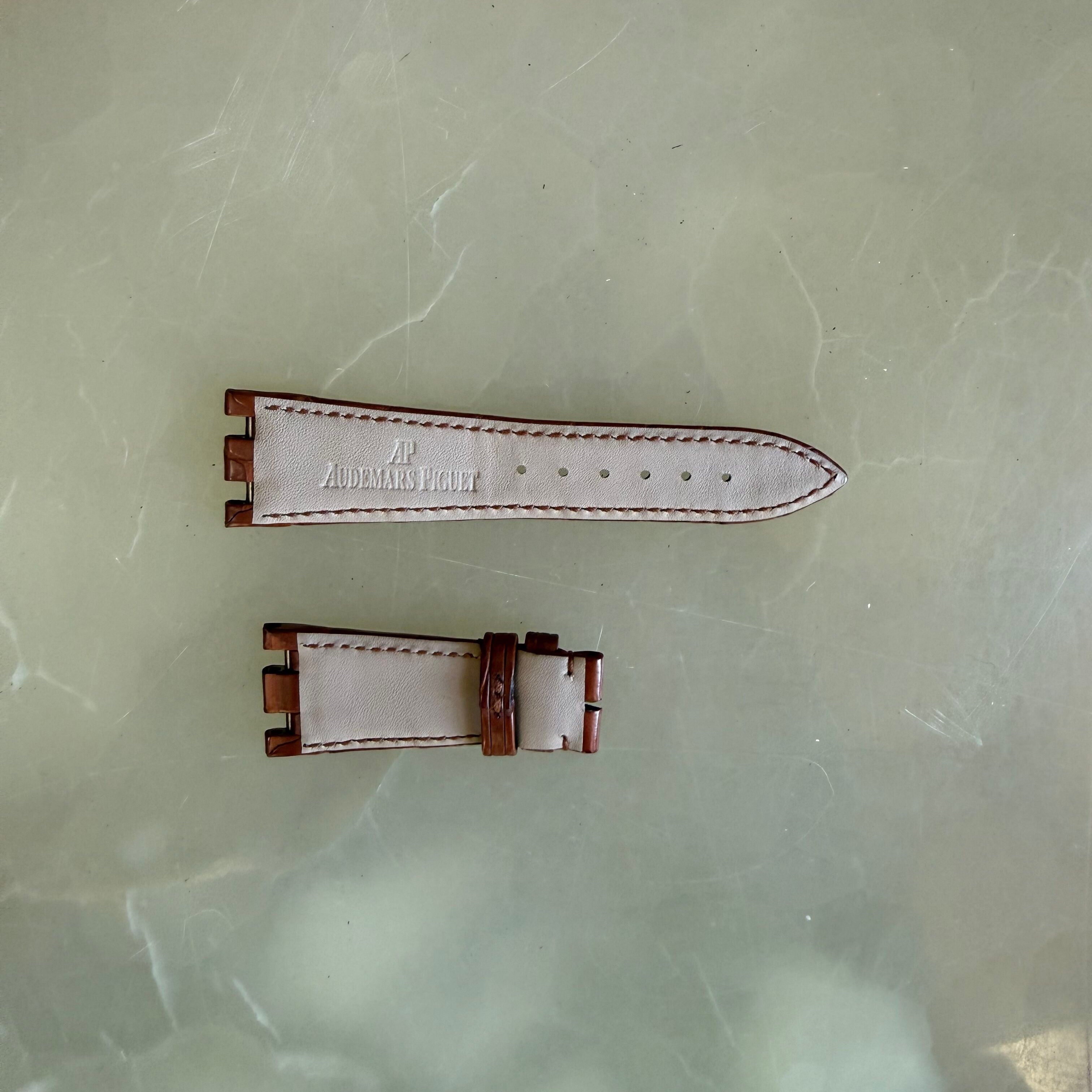 Authentic Audemars Piguet Brown Crocodile Watch Band Strap 21.5mm