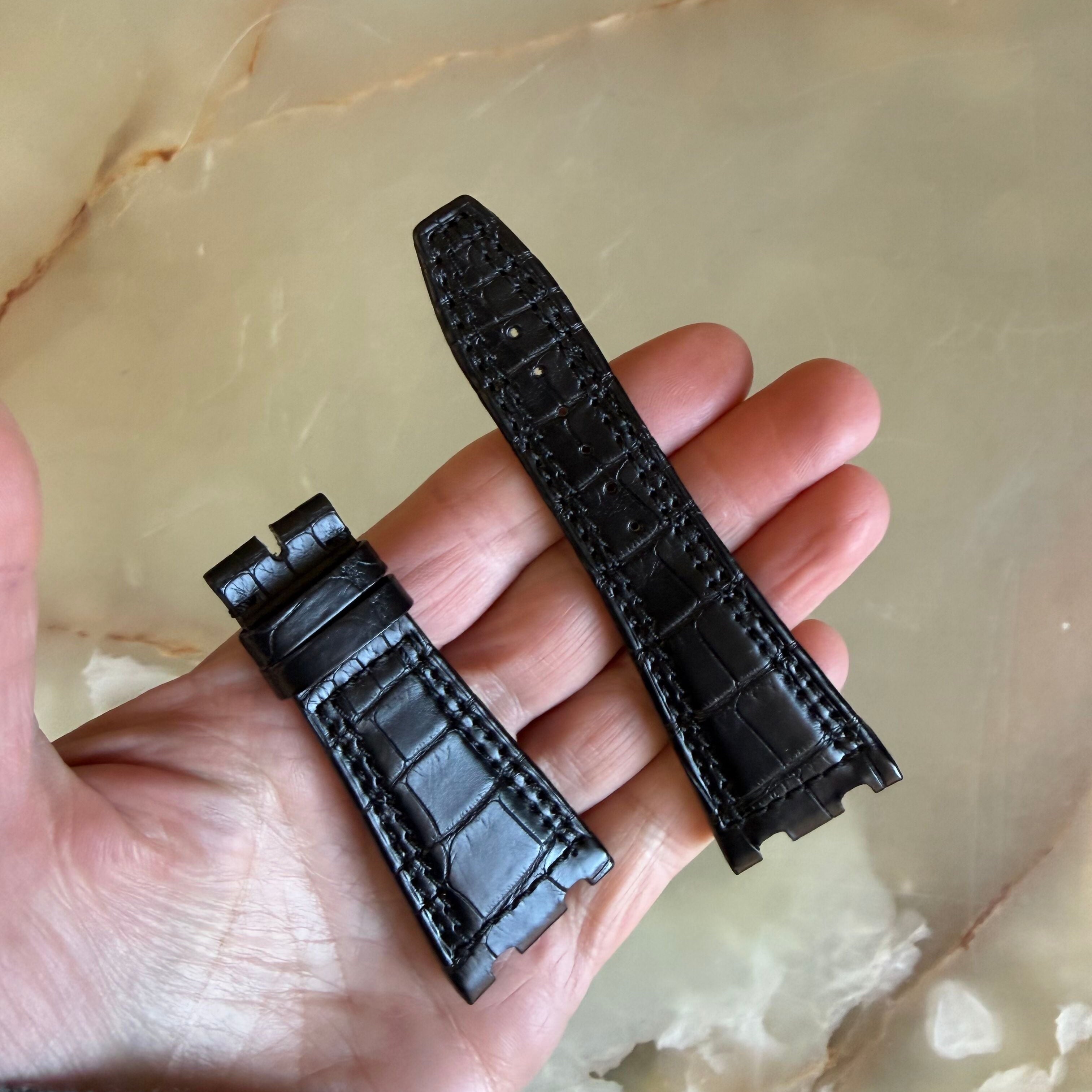 Authentic Audemars Piguet Royal Oak Alligator Black Watch Band Strap 29mm