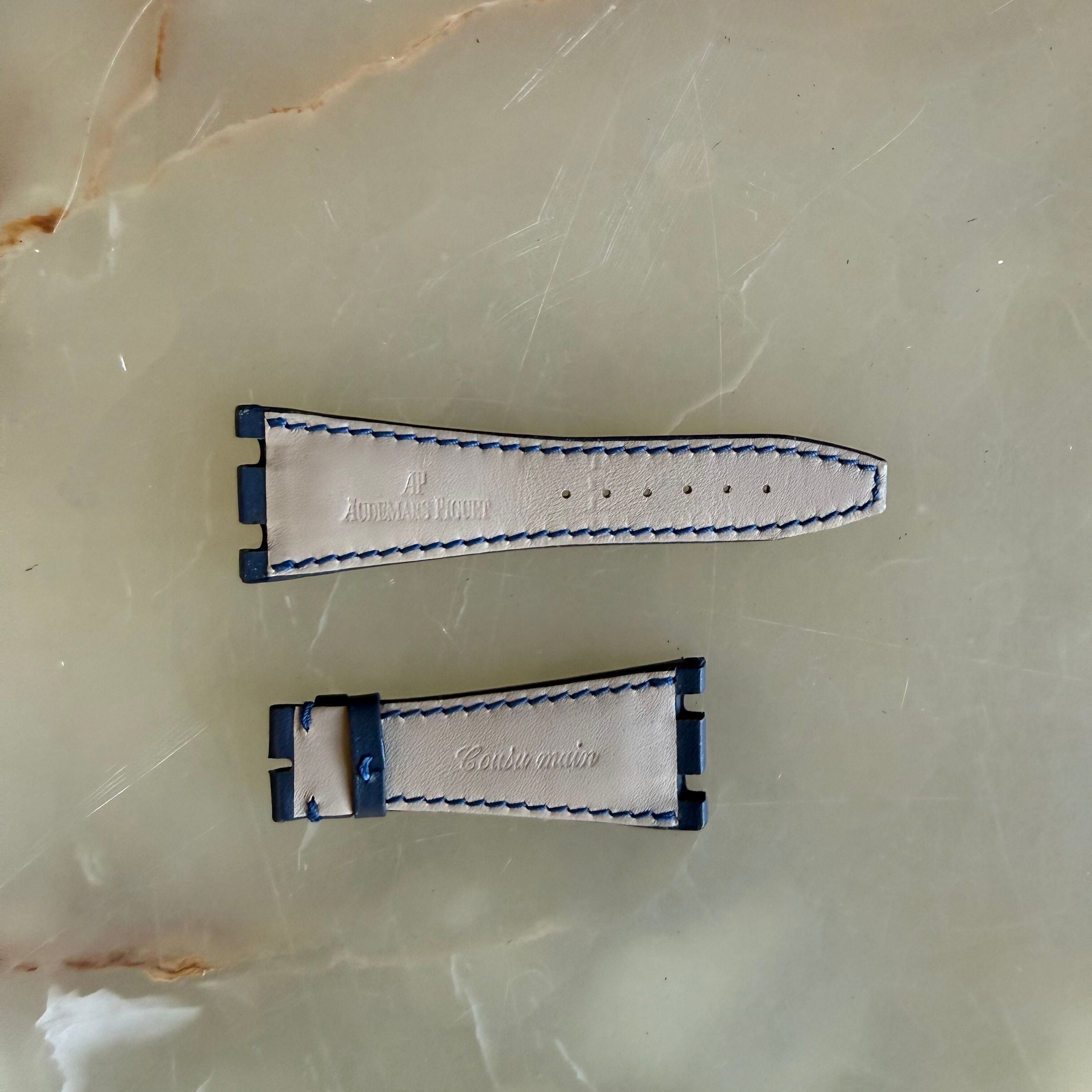 Authentic Audemars Piguet Royal Oak Alligator Blue Watch Band Strap 29mm