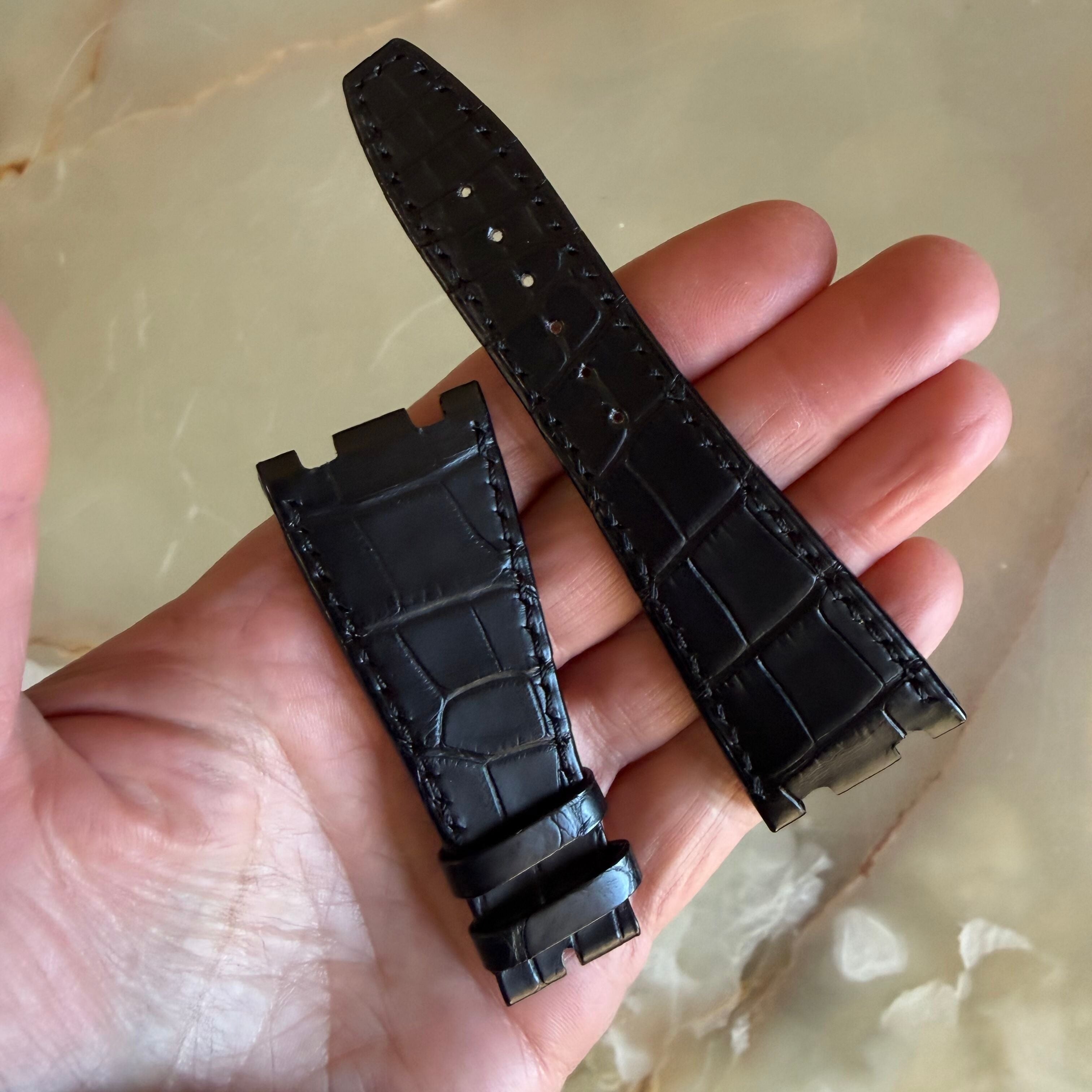 Authentic Audemars Piguet Royal Oak Offshore Black Alligator Watch Strap Band