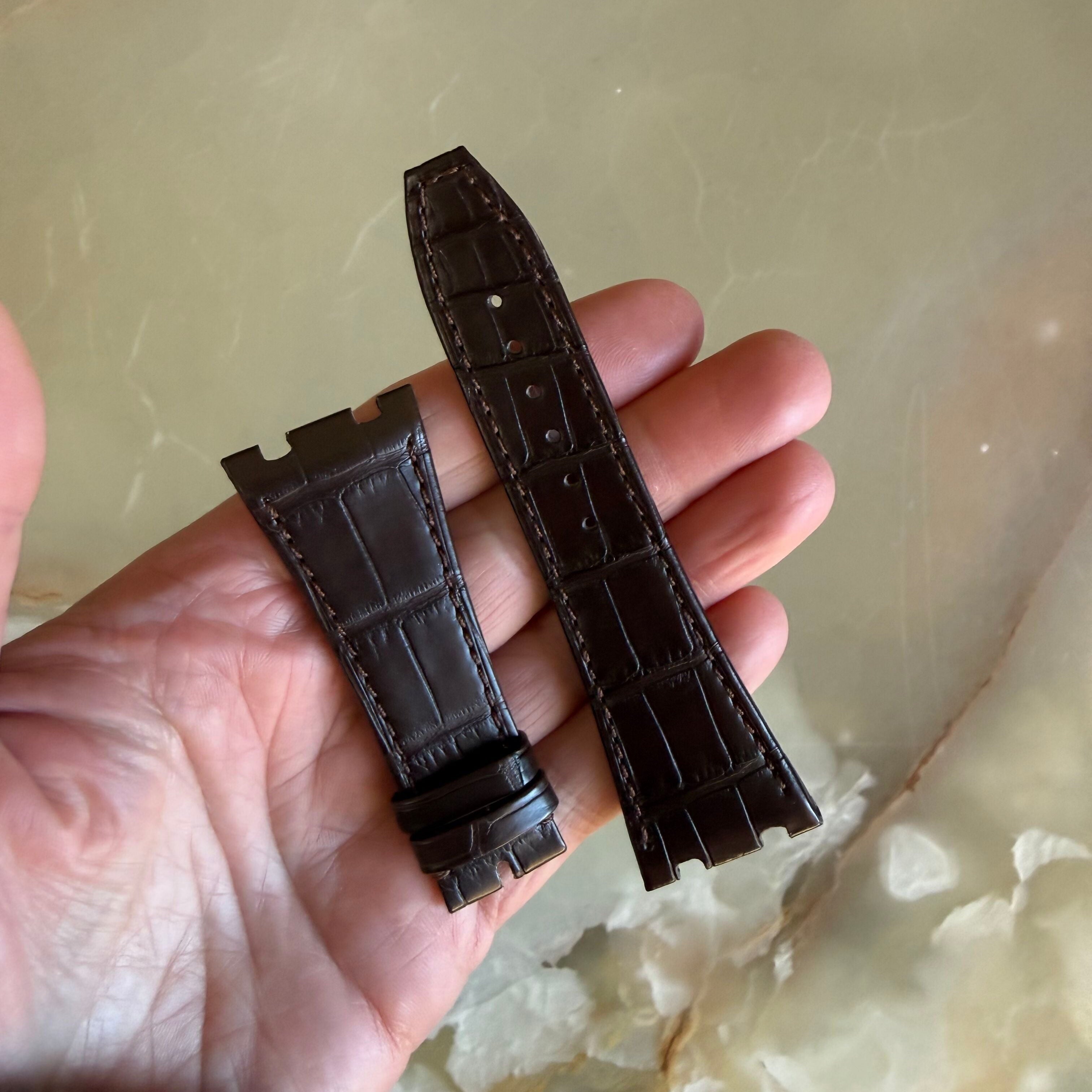 Authentic Audemars Piguet Royal Oak Offshore Brown Alligator Watch Band Strap