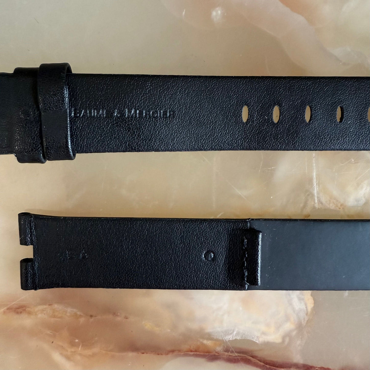 Authentic Baume & Mercier Black Calfskin Watch Strap Band 20mm