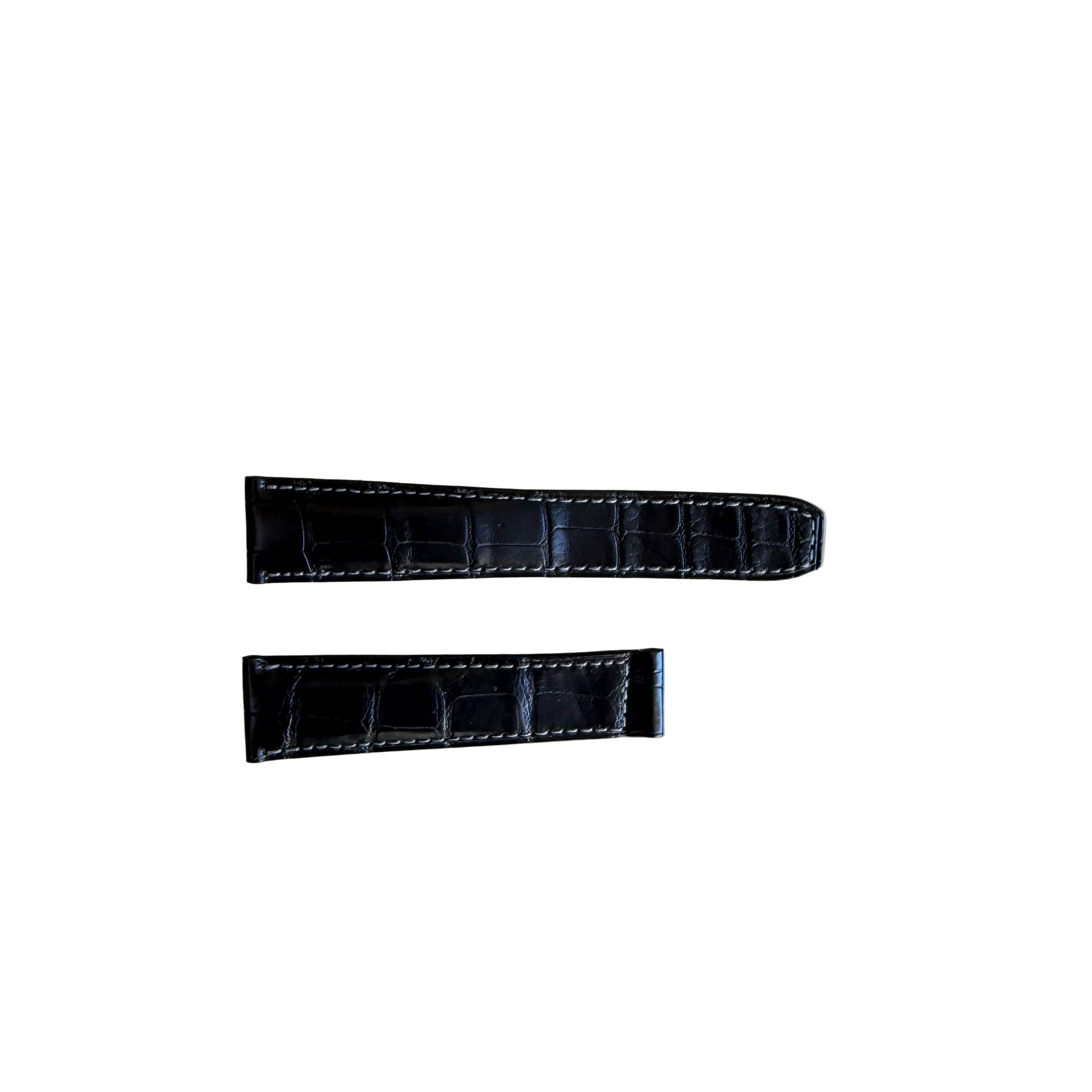 Authentic Baume & Mercier Black Crocodile Watch Strap Band 21mm