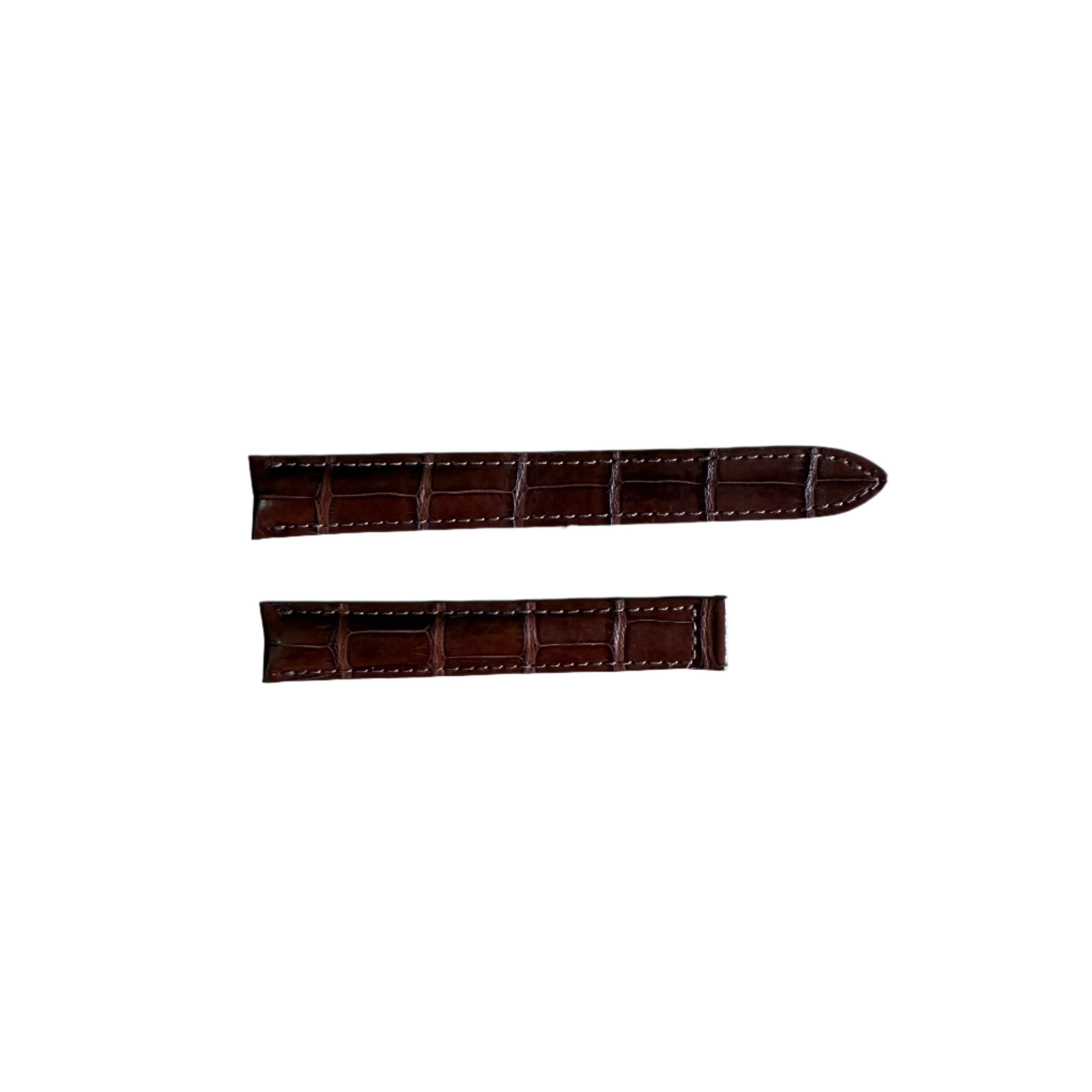 Authentic Baume & Mercier Brown Alligator Watch Strap Band 15mm