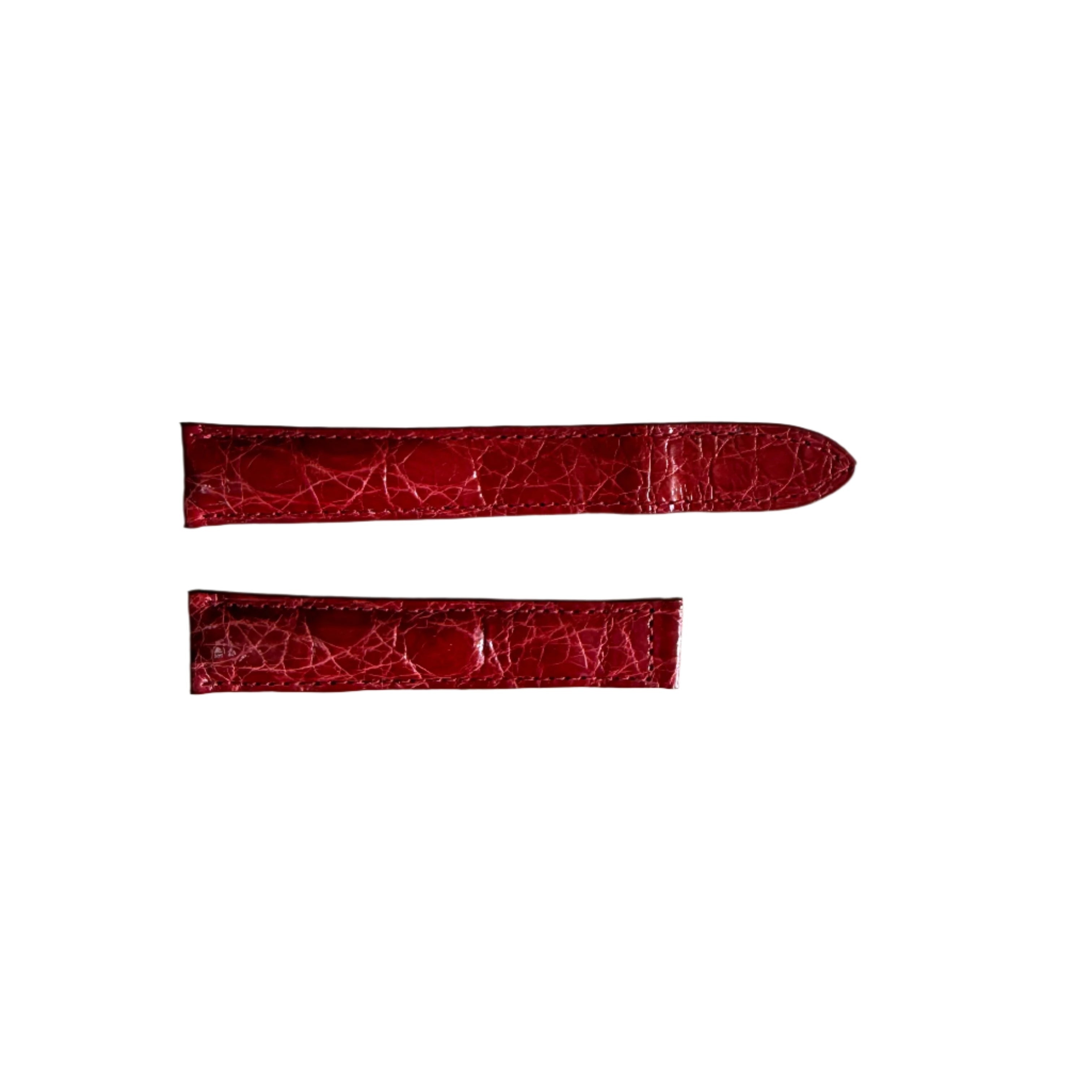 Authentic Baume & Mercier Red Alligator Watch Strap Band 18mm