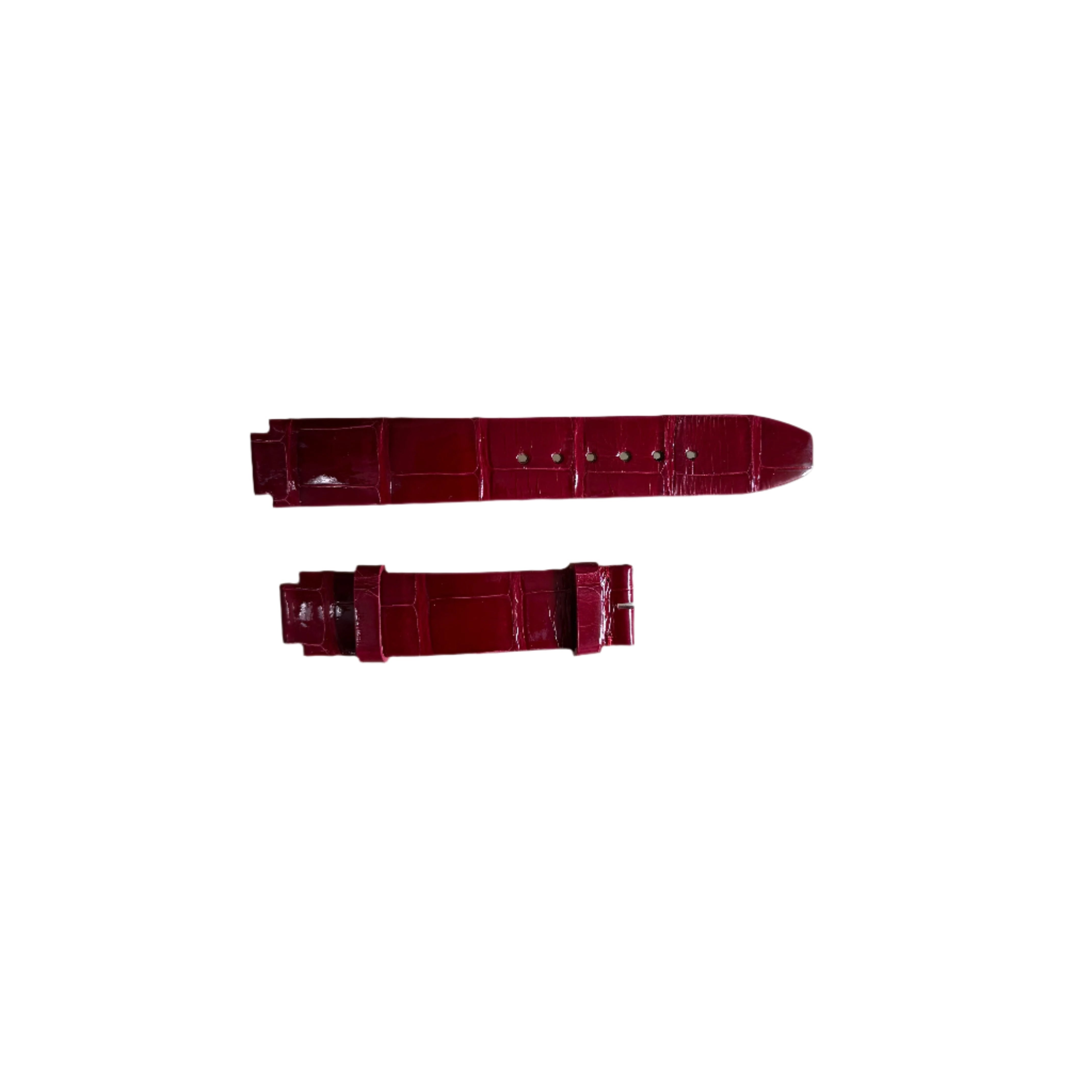 Authentic Baume & Mercier Red Alligator Watch Strap Band 18mm
