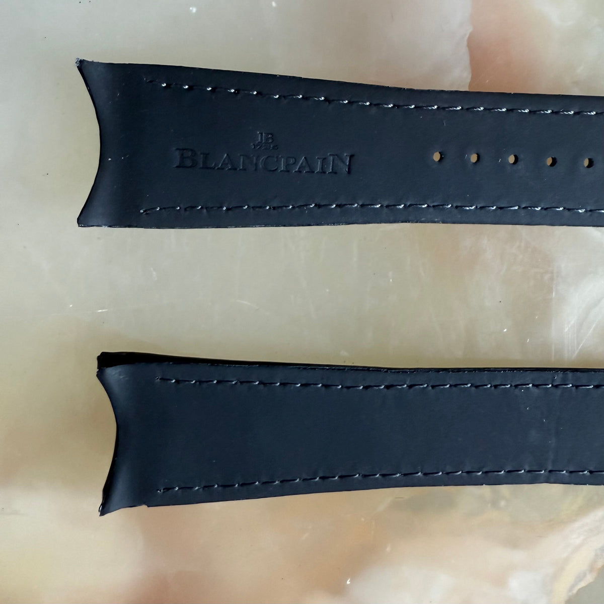 Authentic Blancpain Black Rubber Watch Strap Band 22mm