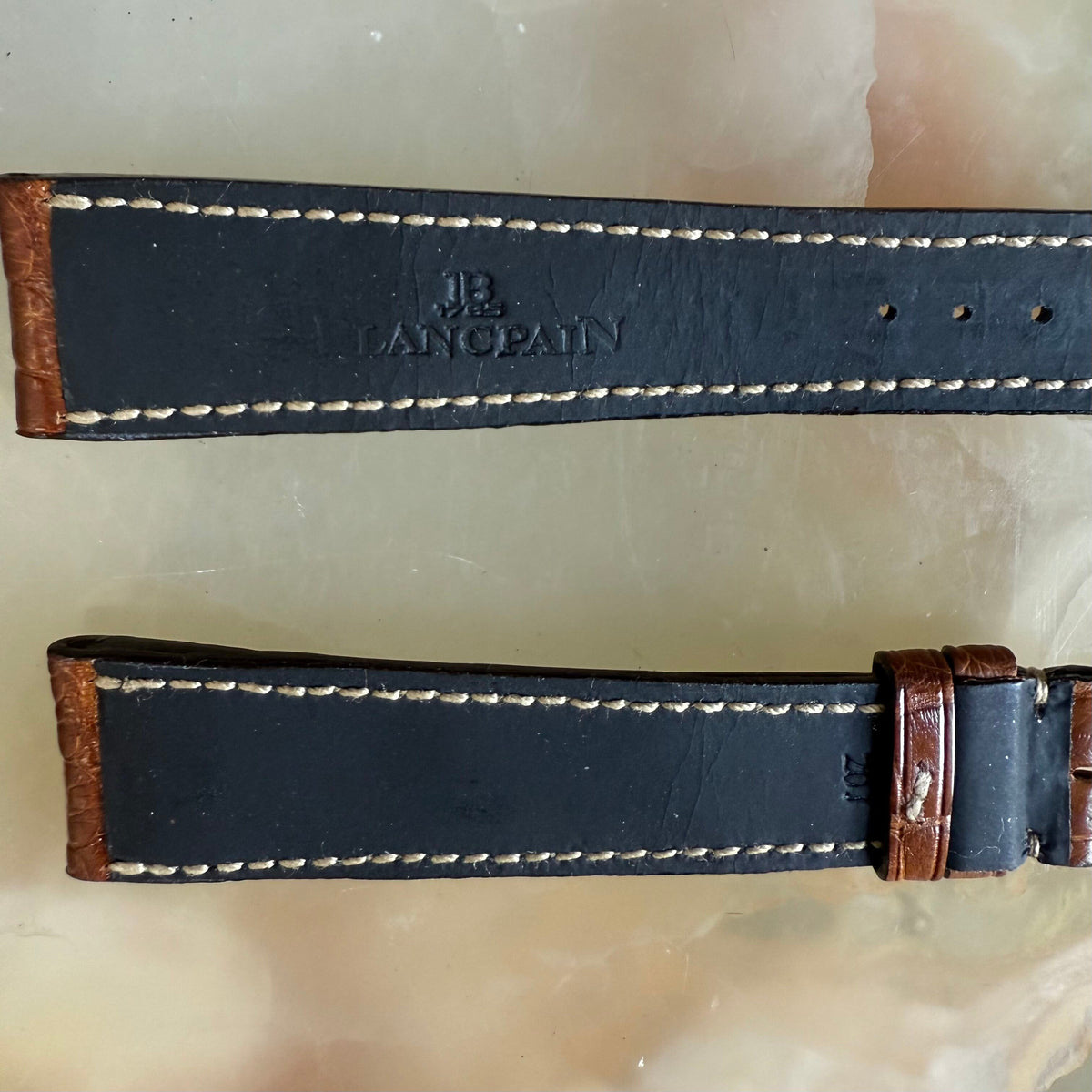 Authentic Blancpain Brown Alligator Watch Strap Band 20mm