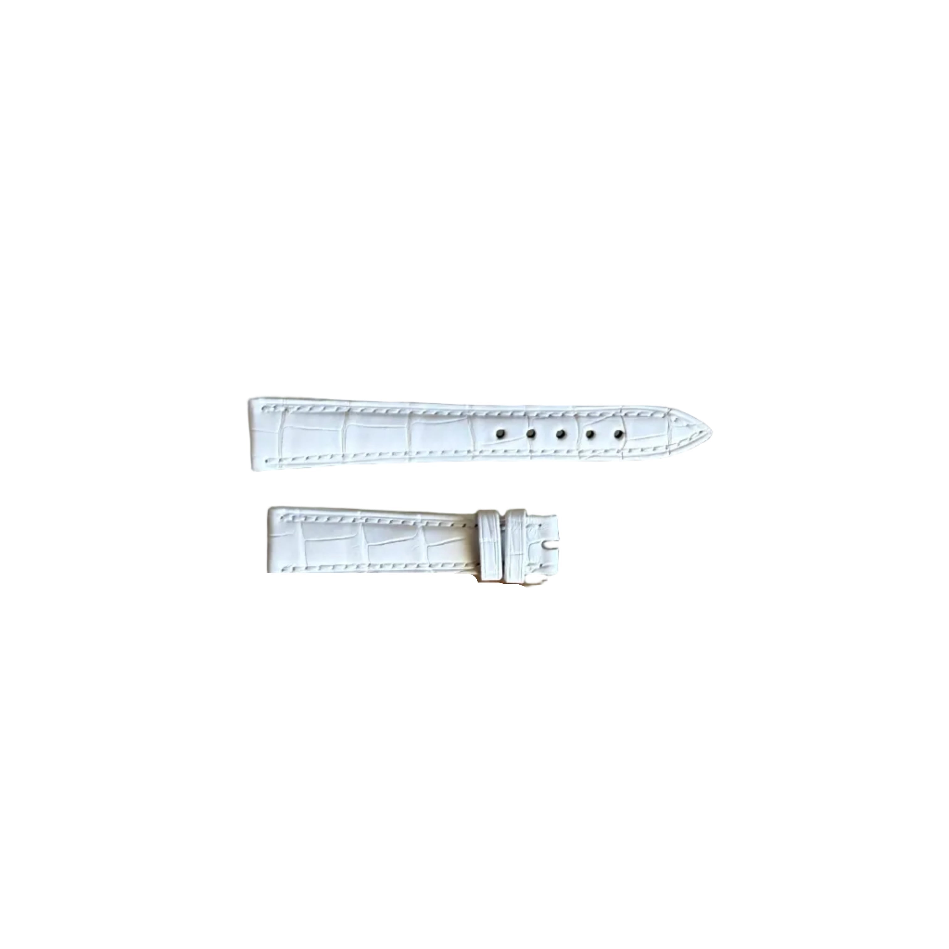 Authentic Blancpain White Alligator Watch Band Strap 15.5mm